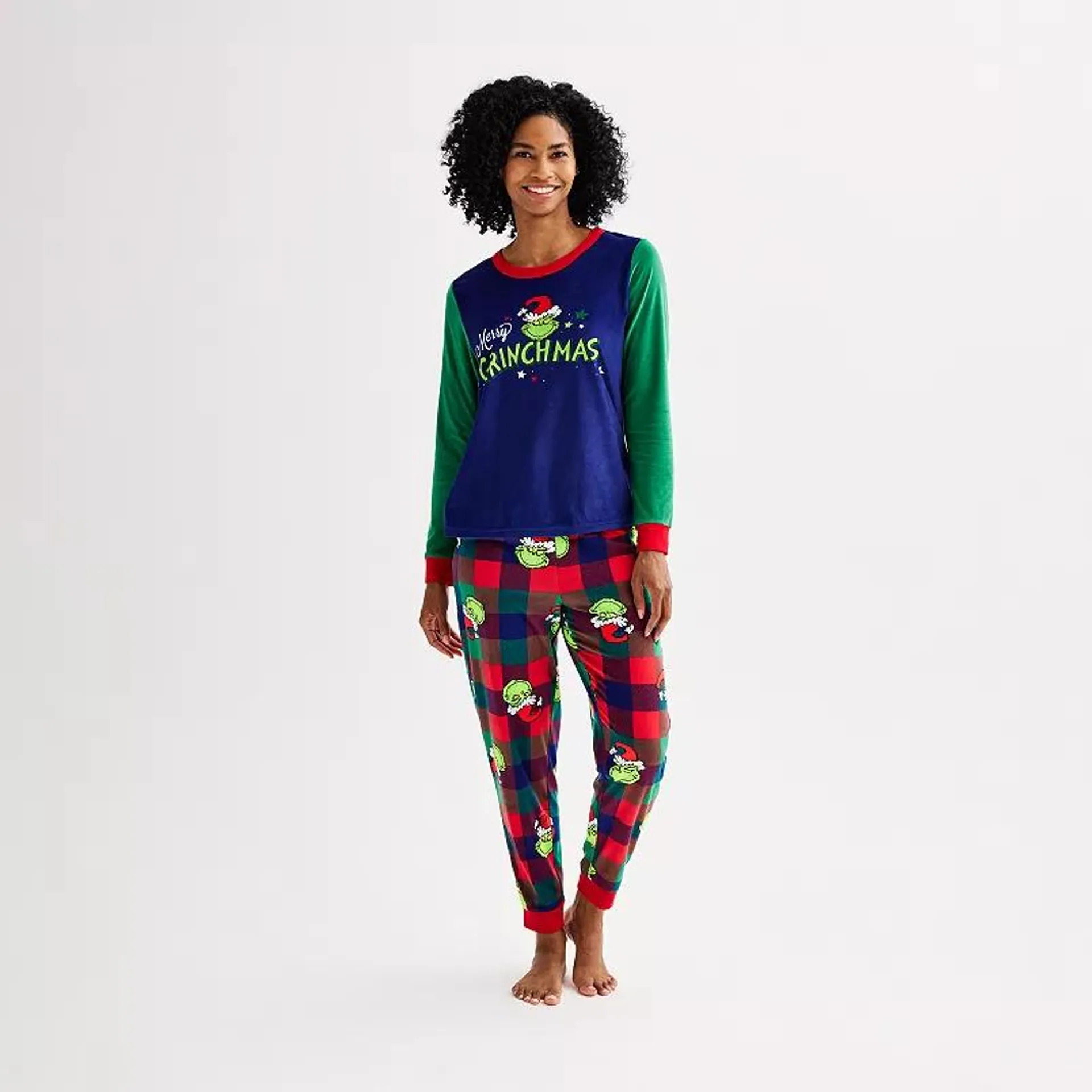 Women's Jammies For Your Families® Dr. Seuss' How The Grinch Stole Christmas Pajama Top & Pajama Bottoms Set