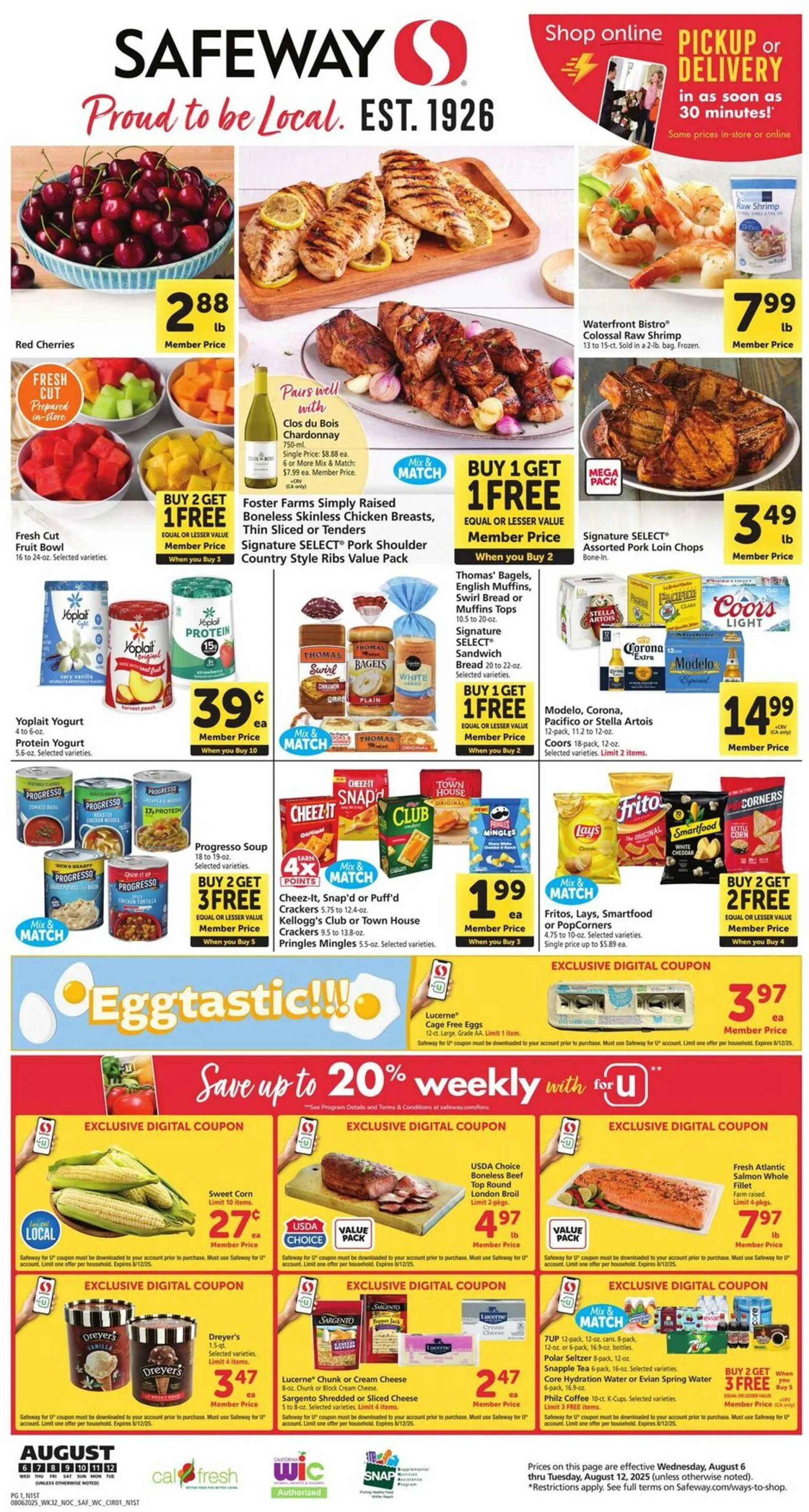 Weekly ad Safeway Current weekly ad from August 6 to August 12 2025 - Page 1