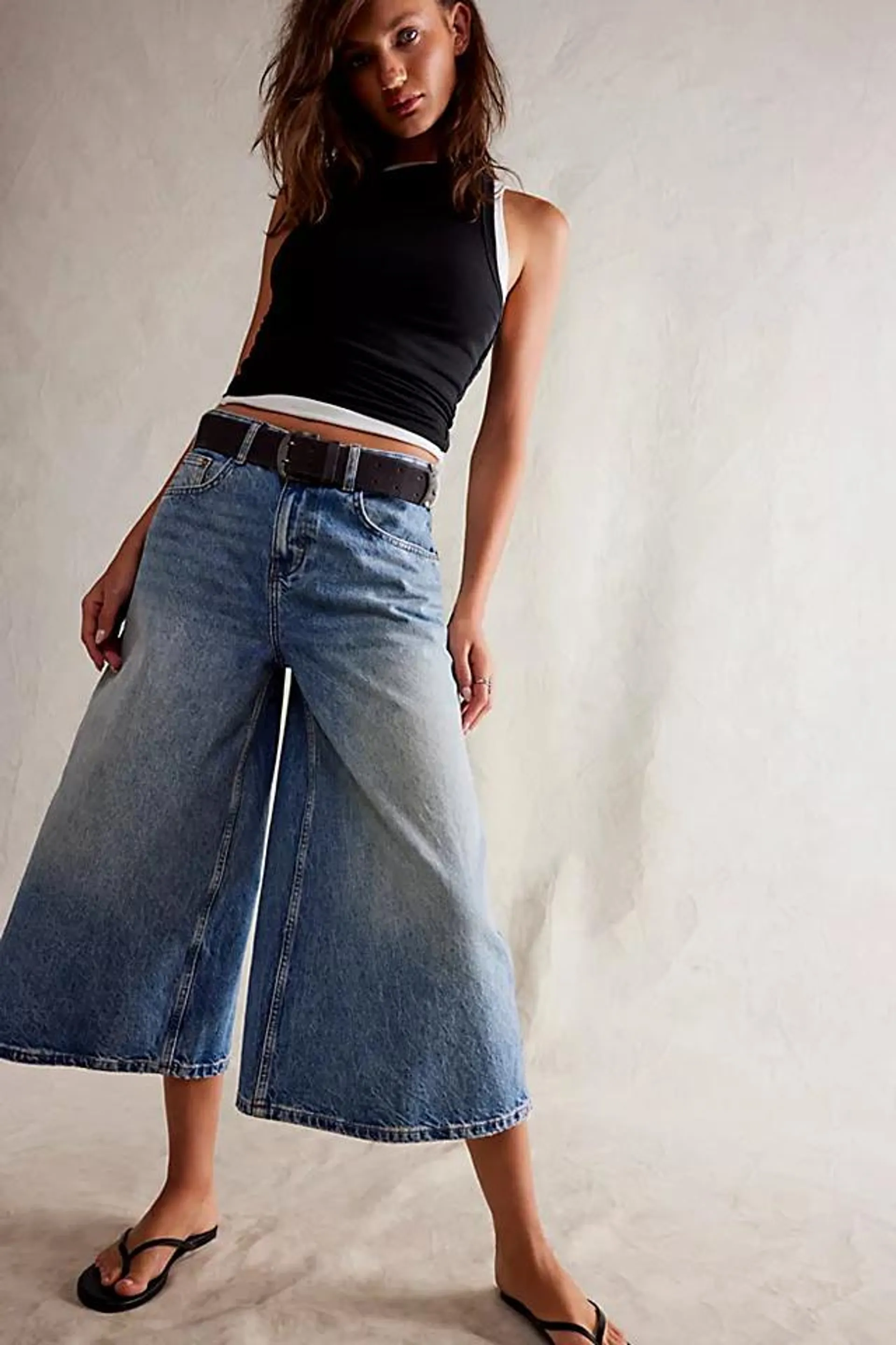 We The Free High Top Wide Crop Jeans