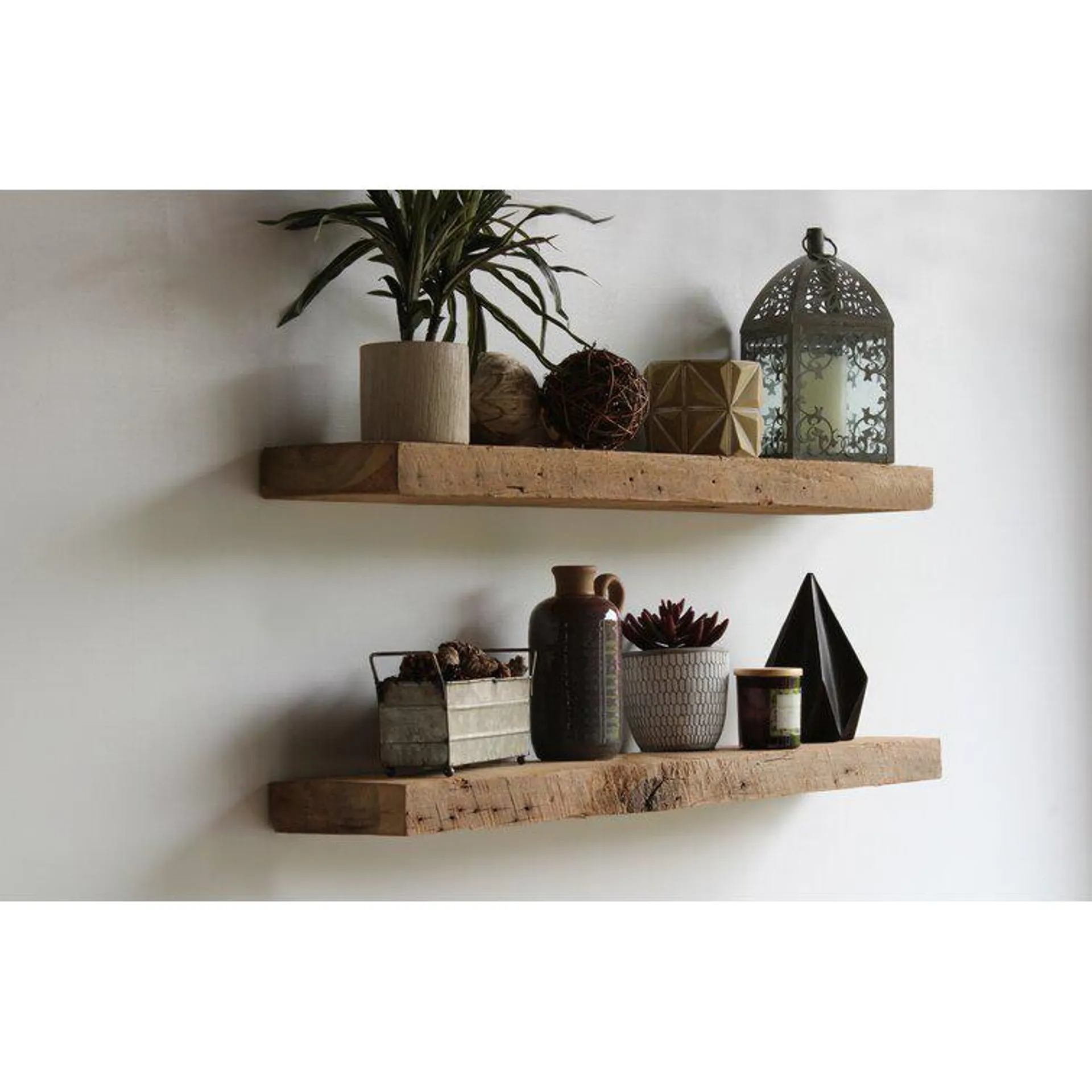 Joao 2 Piece Reclaimed Barn Wood Floating Shelf