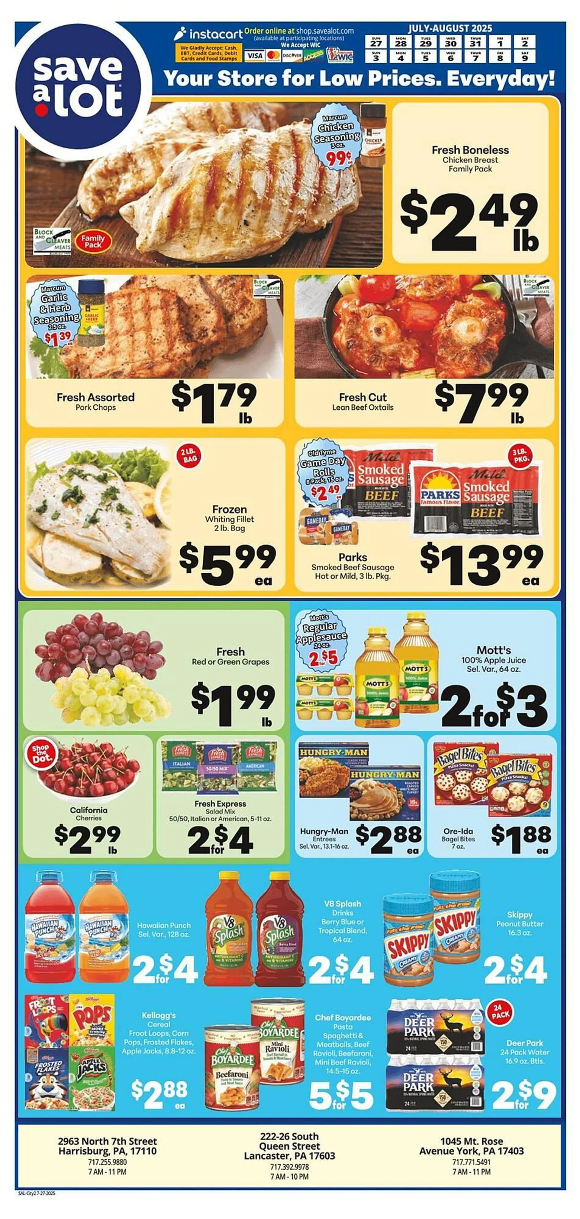 Weekly ad Save a Lot Weekly Ad from July 27 to August 9 2025 - Page 1