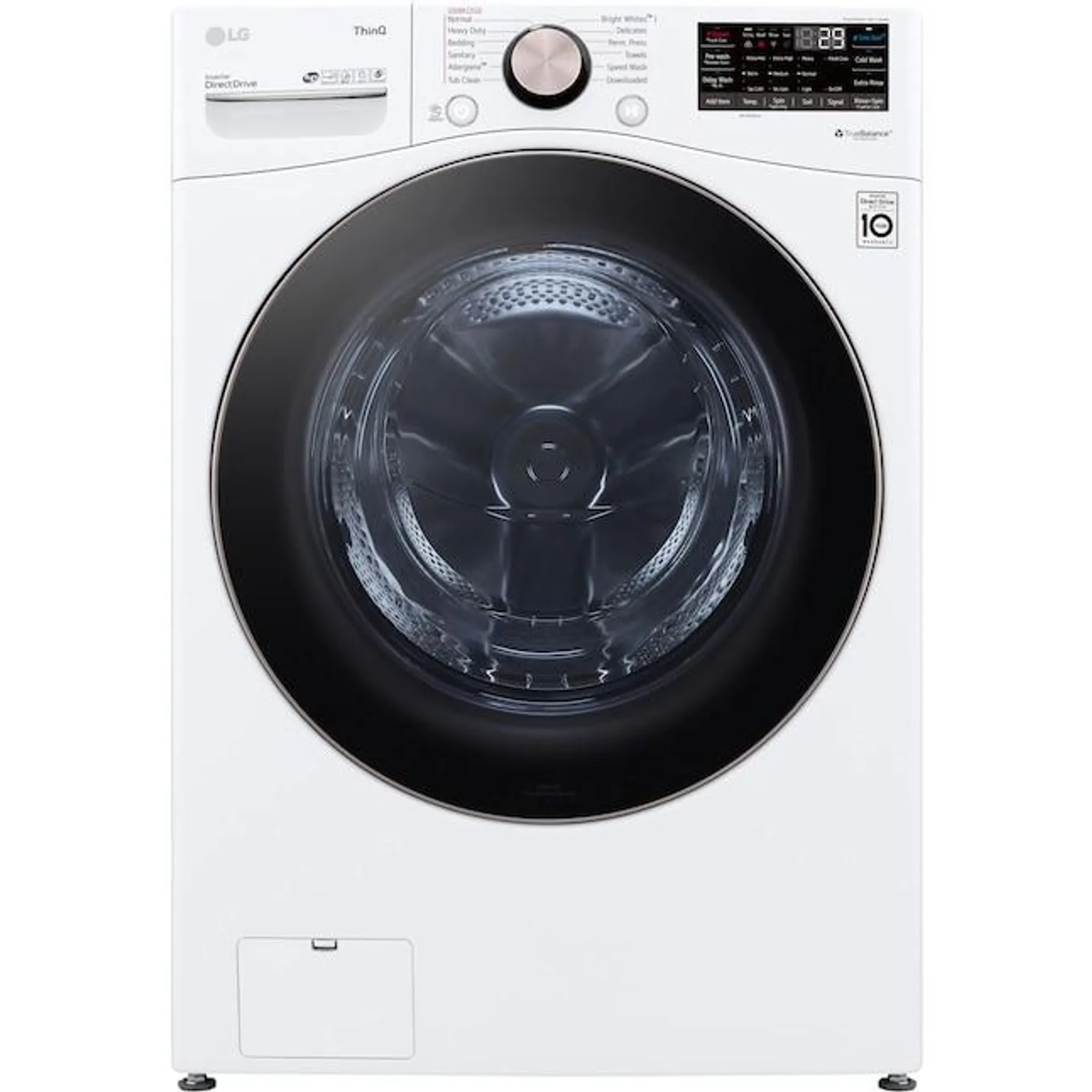 LG TurboWash 360 4.5-cu ft High Efficiency Stackable Steam Cycle Smart Front-Load Washer (White) ENERGY STAR