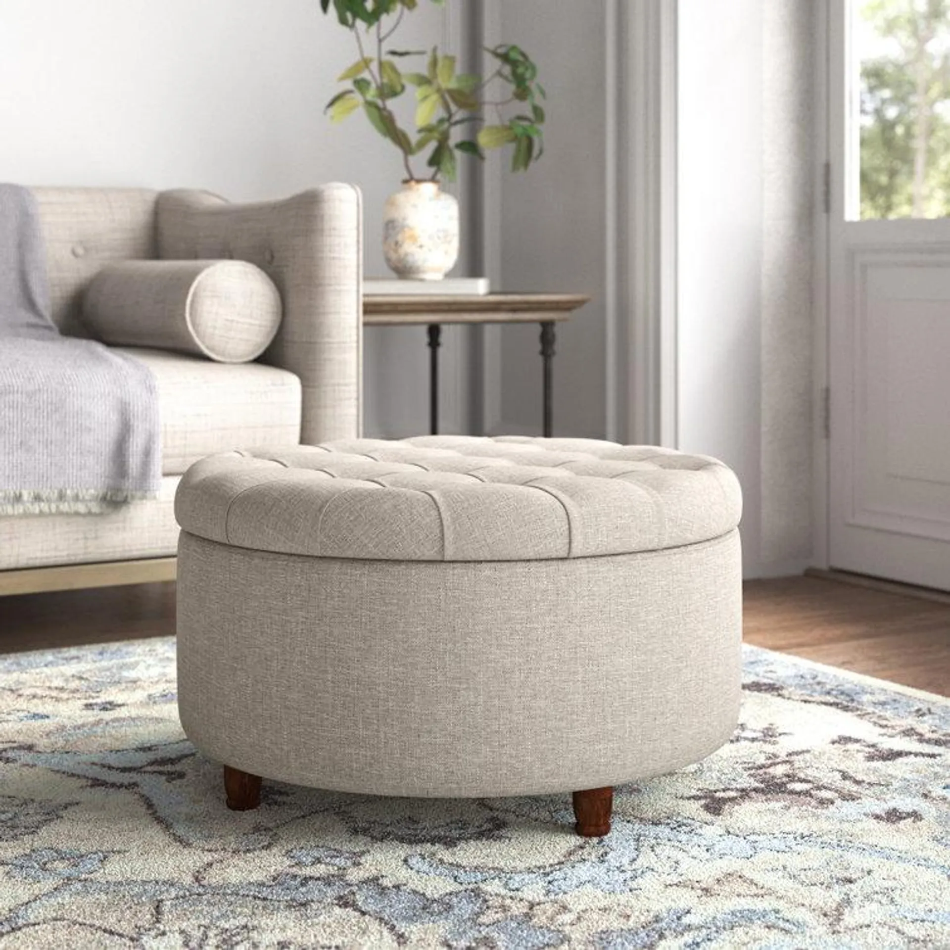 Parker Upholstered Storage Ottoman