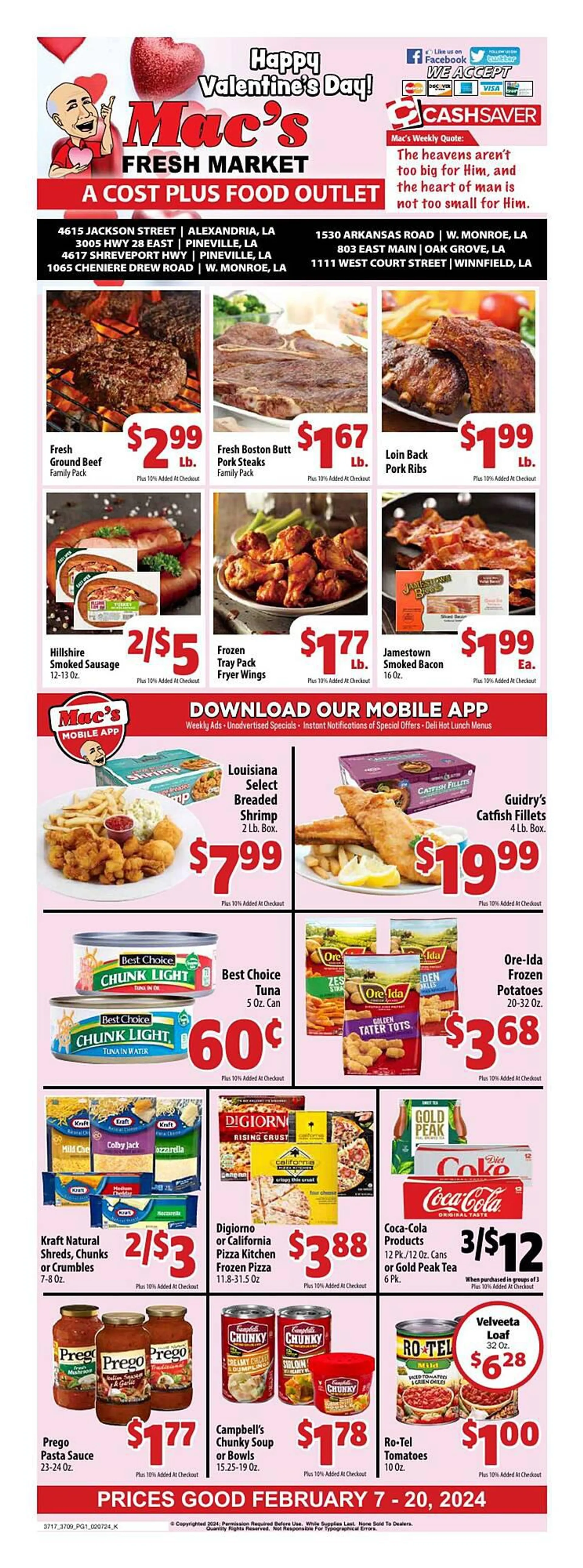 Weekly ad Mac's Market Weekly Ad from February 8 to February 20 2024 - Page 1