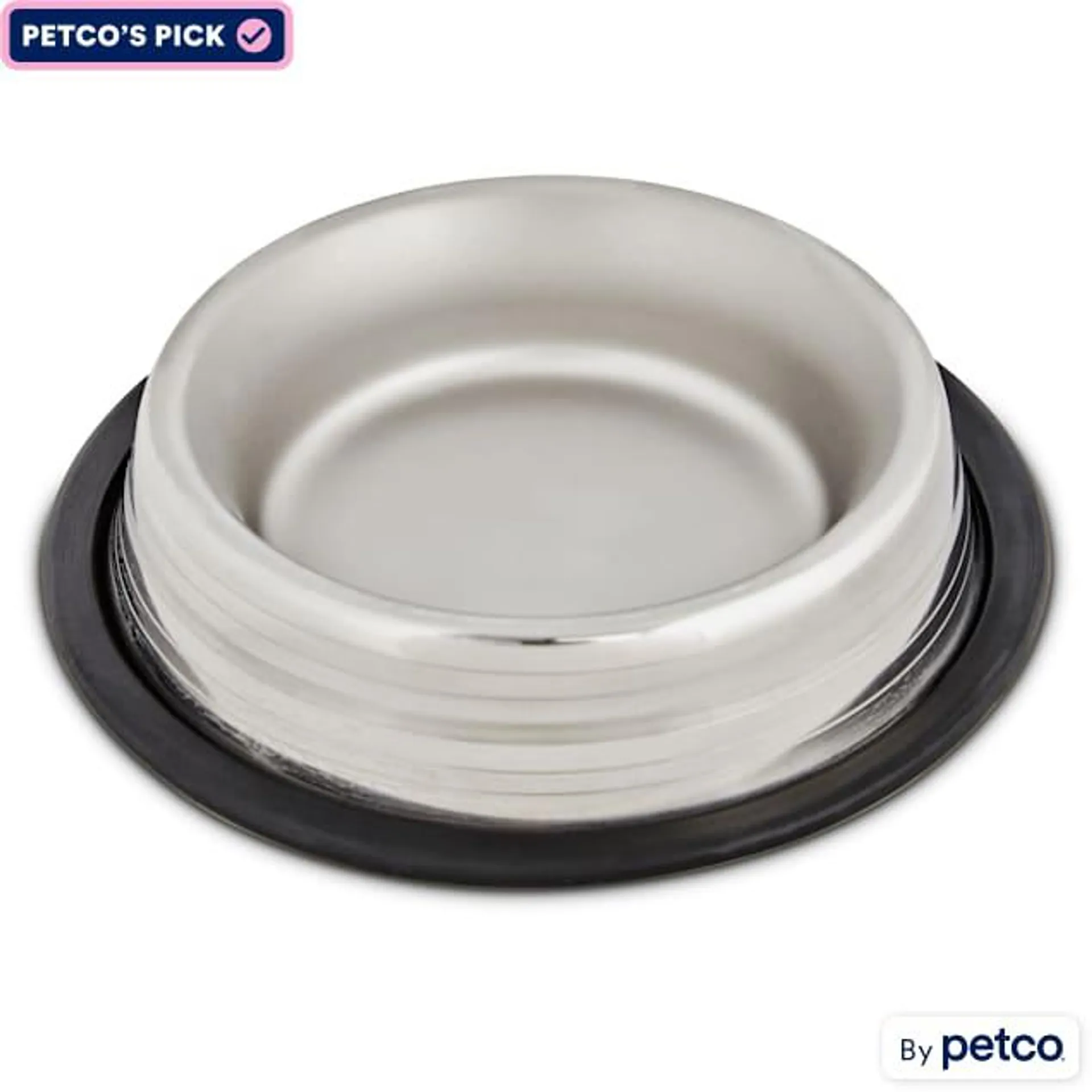 EveryYay Dining In Two-Toned No-Tip Stainless Steel Dog Bowl, 1 Cup