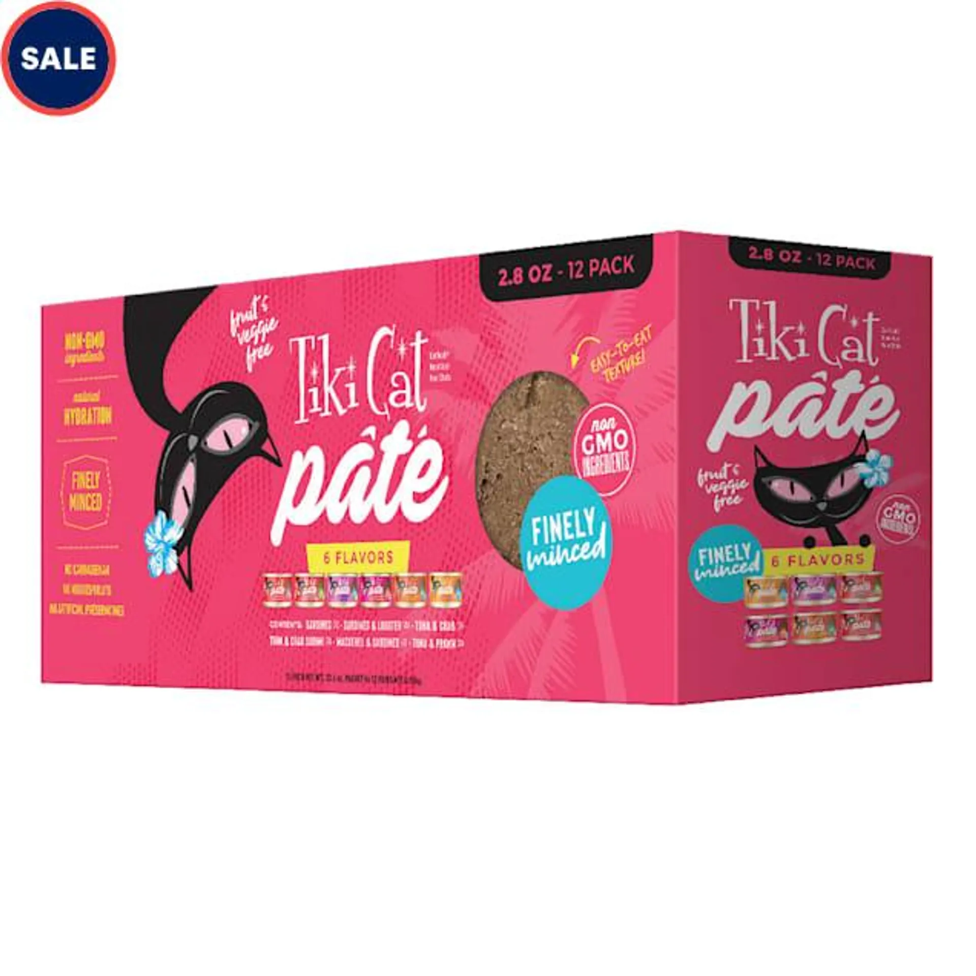 Tiki Cat Grill Pate Variety Pack Wet Food, 2.8 oz., Count of 12