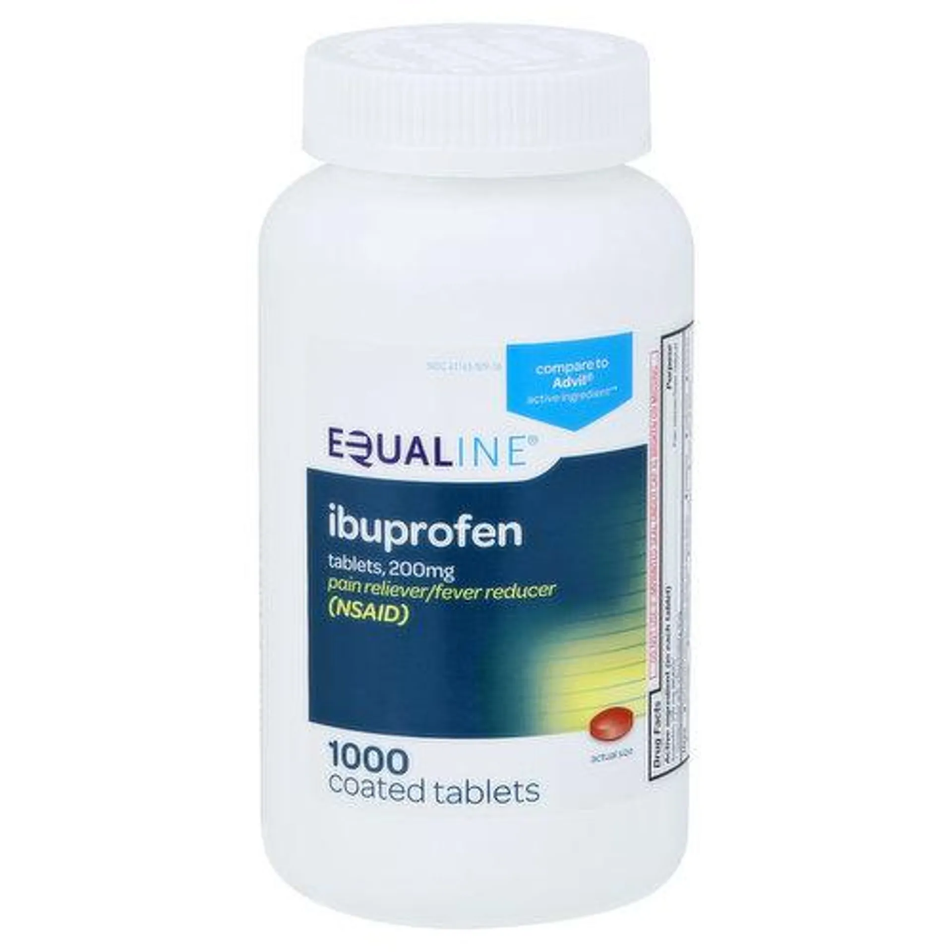 Equaline Ibuprofen, 200 mg, Coated Tablets, 1000 Each