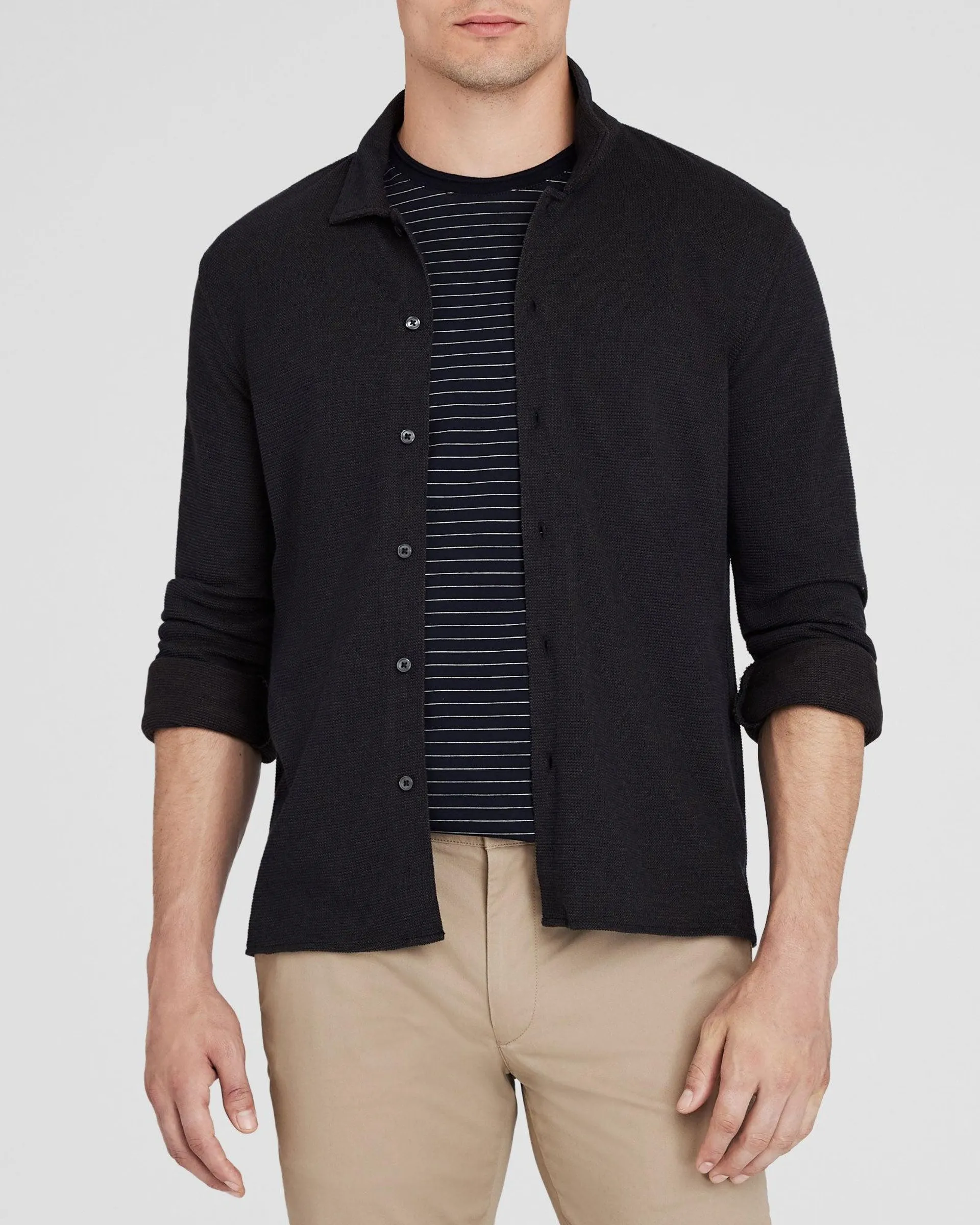 Relaxed Waffle Knit Shirt