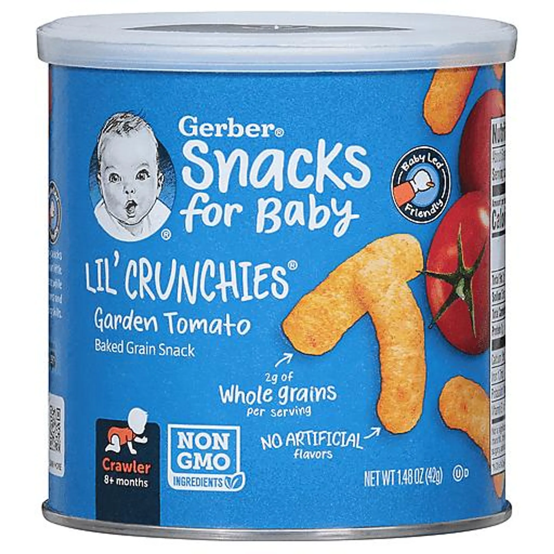 Gerber Garden Tomato Lil&#039; Crunchies Baby Food 1.48 oz package