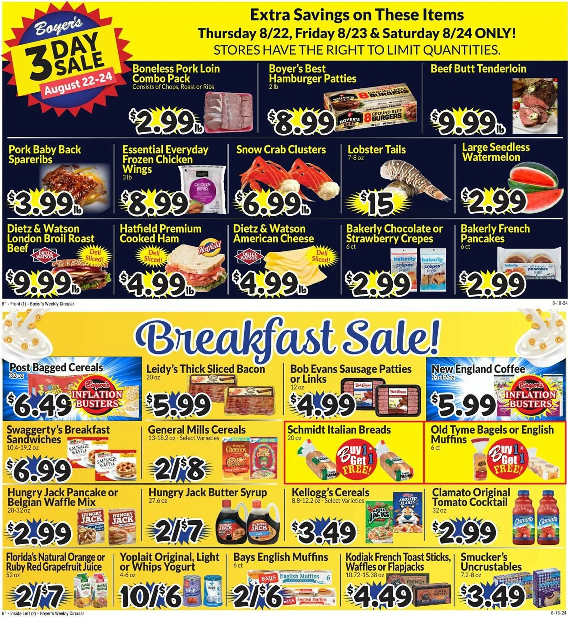 Boyers Food Markets Weekly Ad - 1