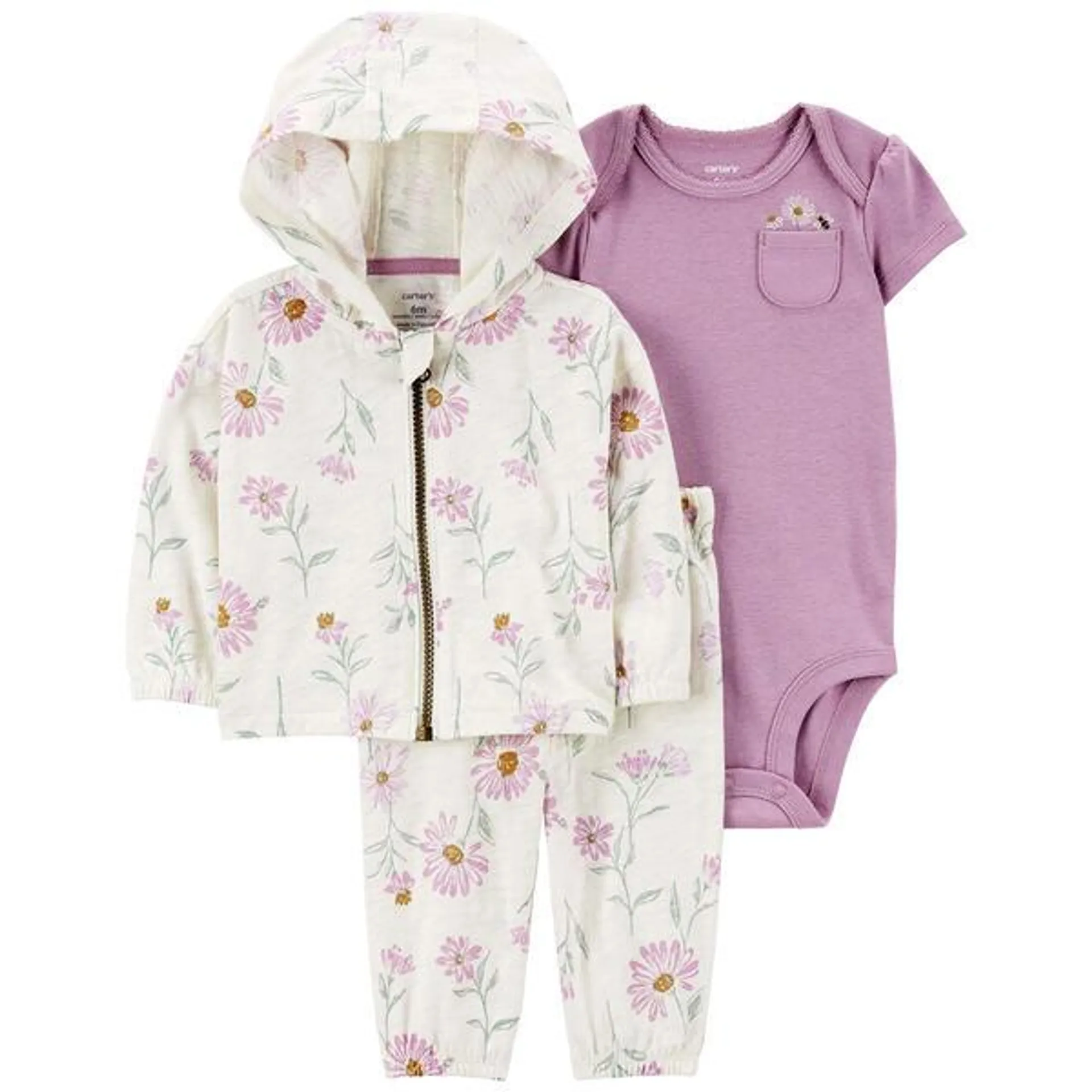 Baby Girl (NB-12M) Carter’s® 3pc. Floral Jacket Set