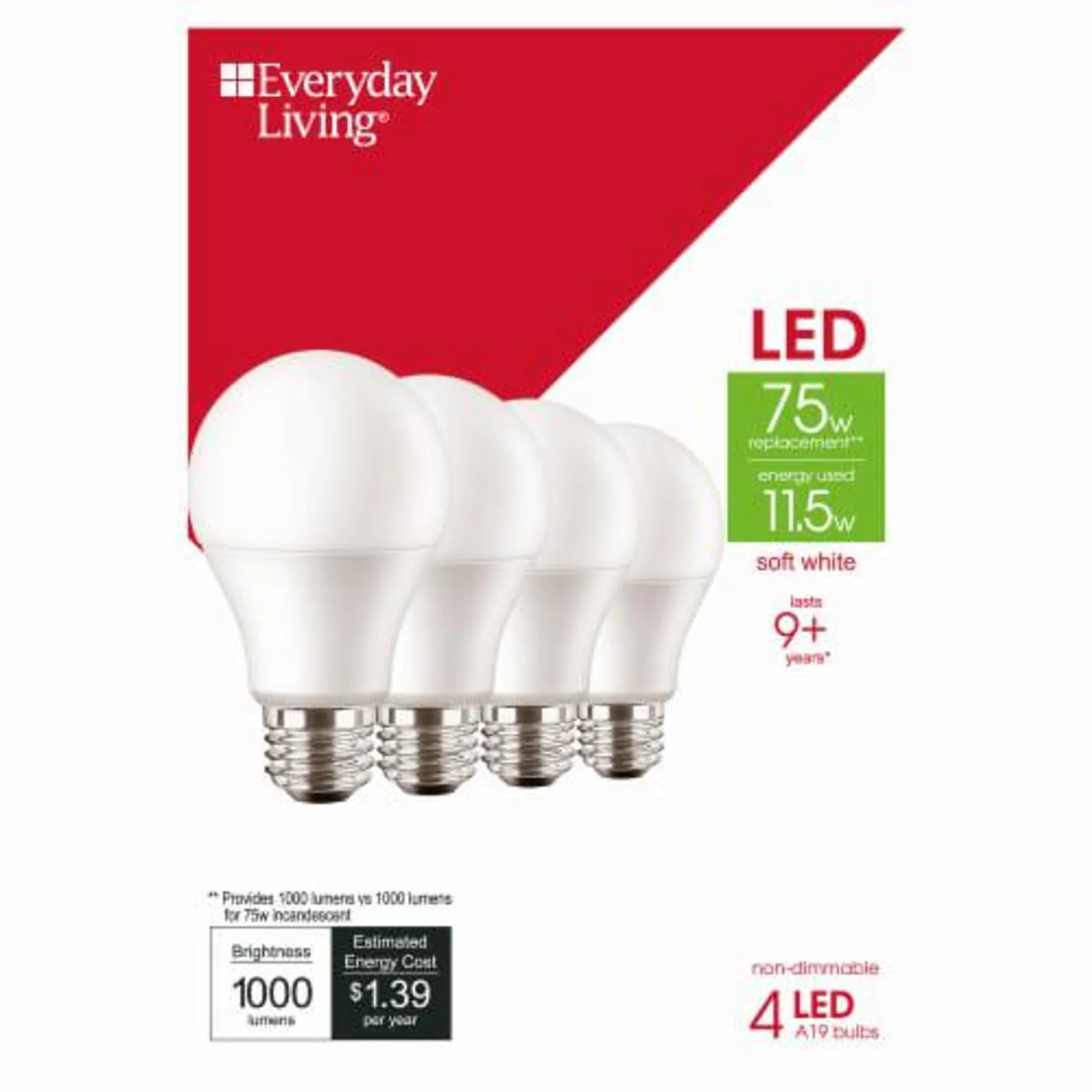 Everyday Living® 11.5-Watt (75-Watt) A19 LED - Soft White (2700K)