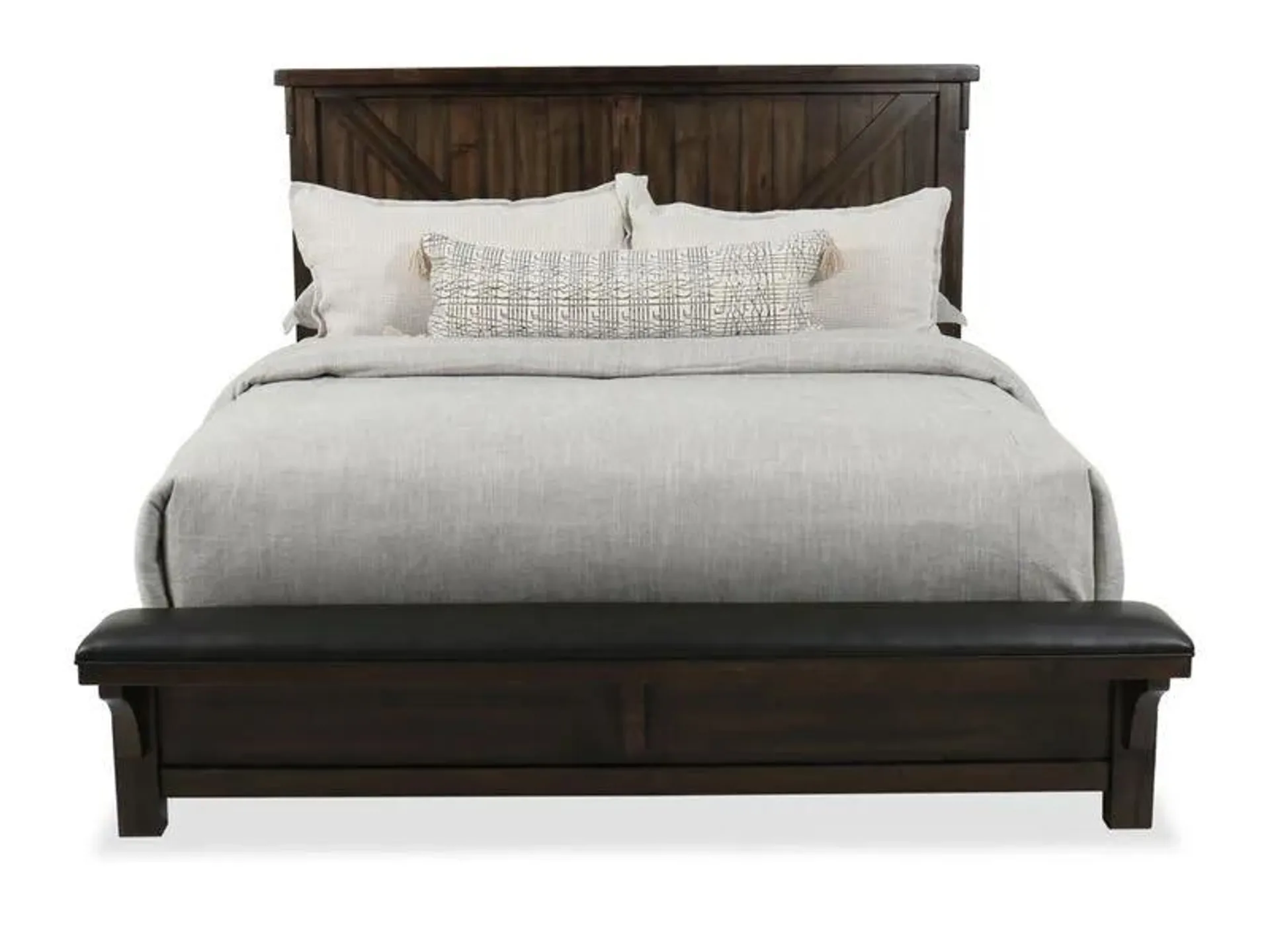 Lakeleigh Queen Panel Bed with Upholstered Bench