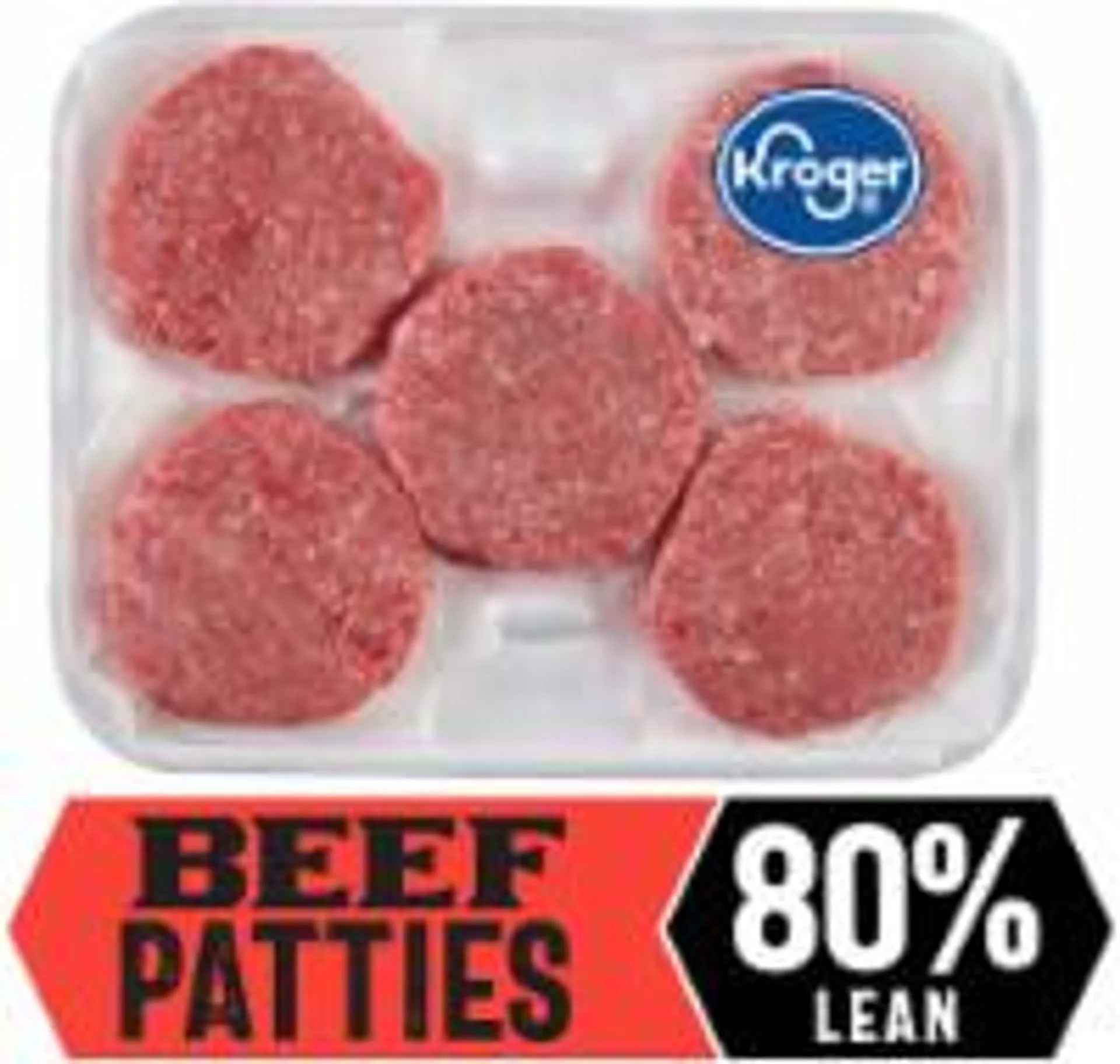 Kroger® Lean Ground Beef Chuck 80/20 Homestyle Hamburger Patties