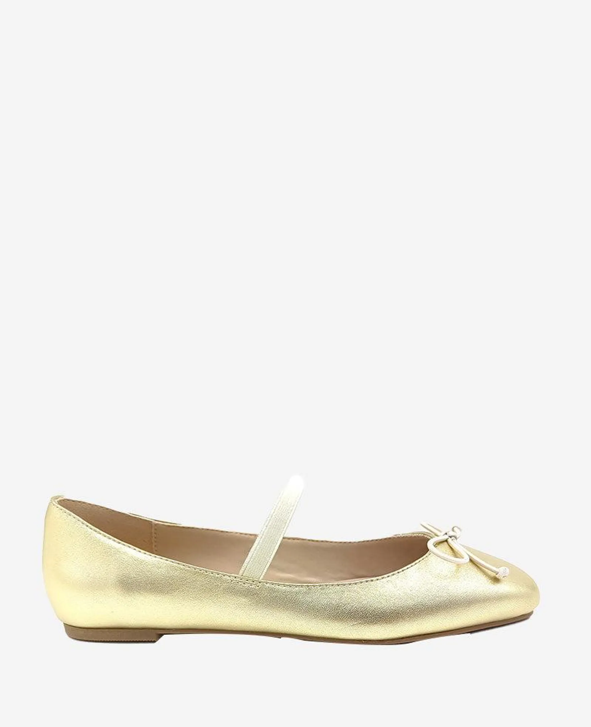 Myra Metallic Leather Ballet Flat