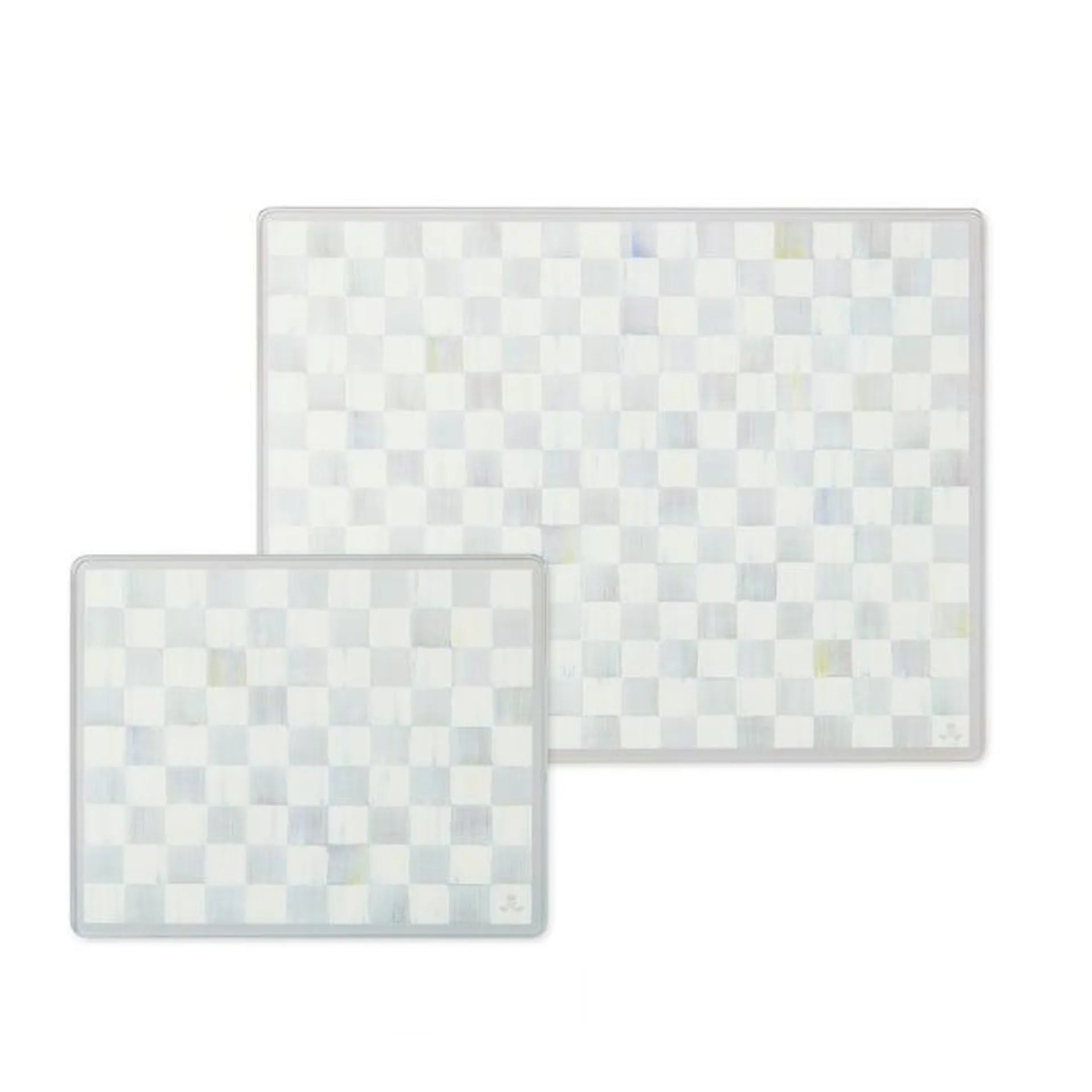 Check Glass Cutting Board, Set of 2