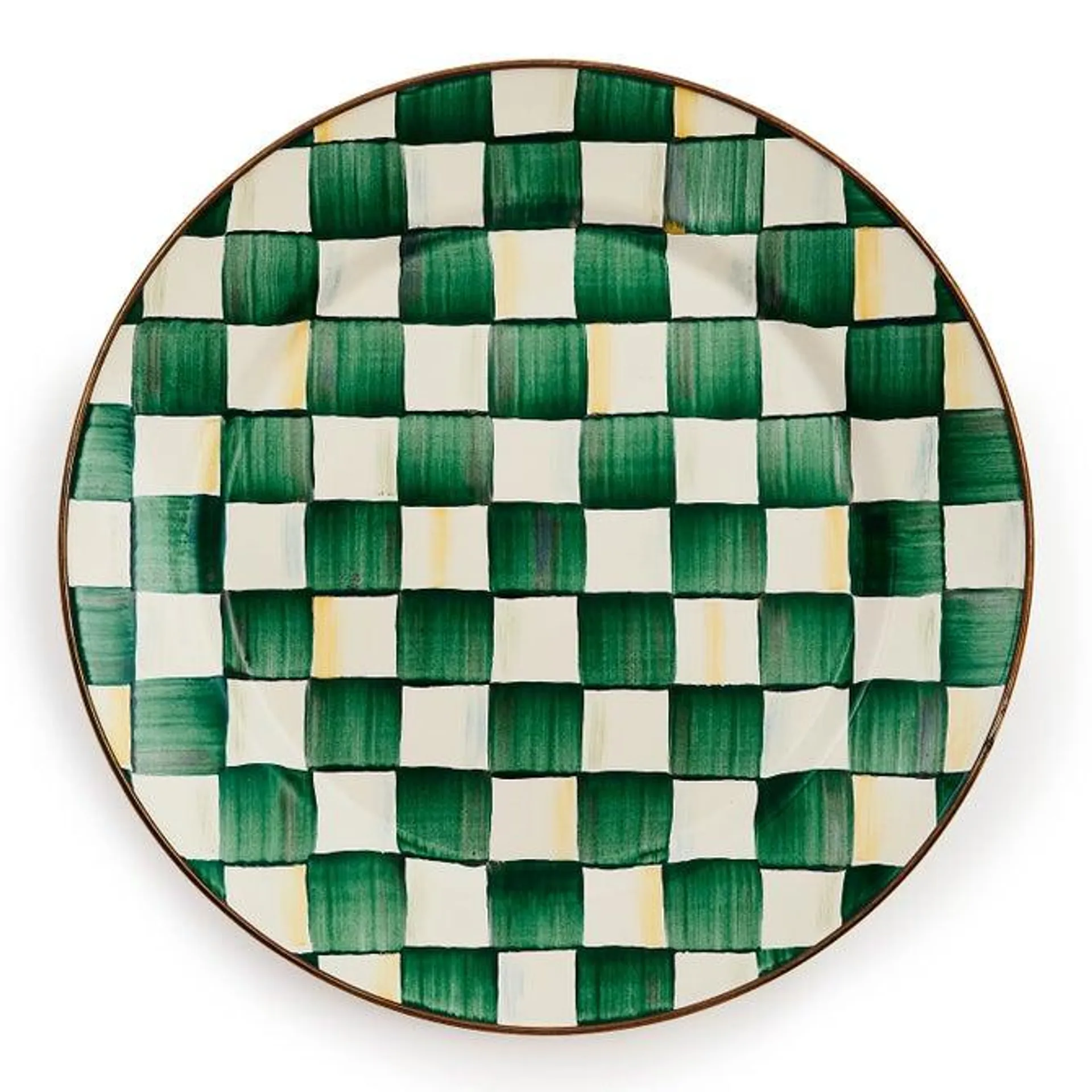 Emerald Check Enamel Dinnerware