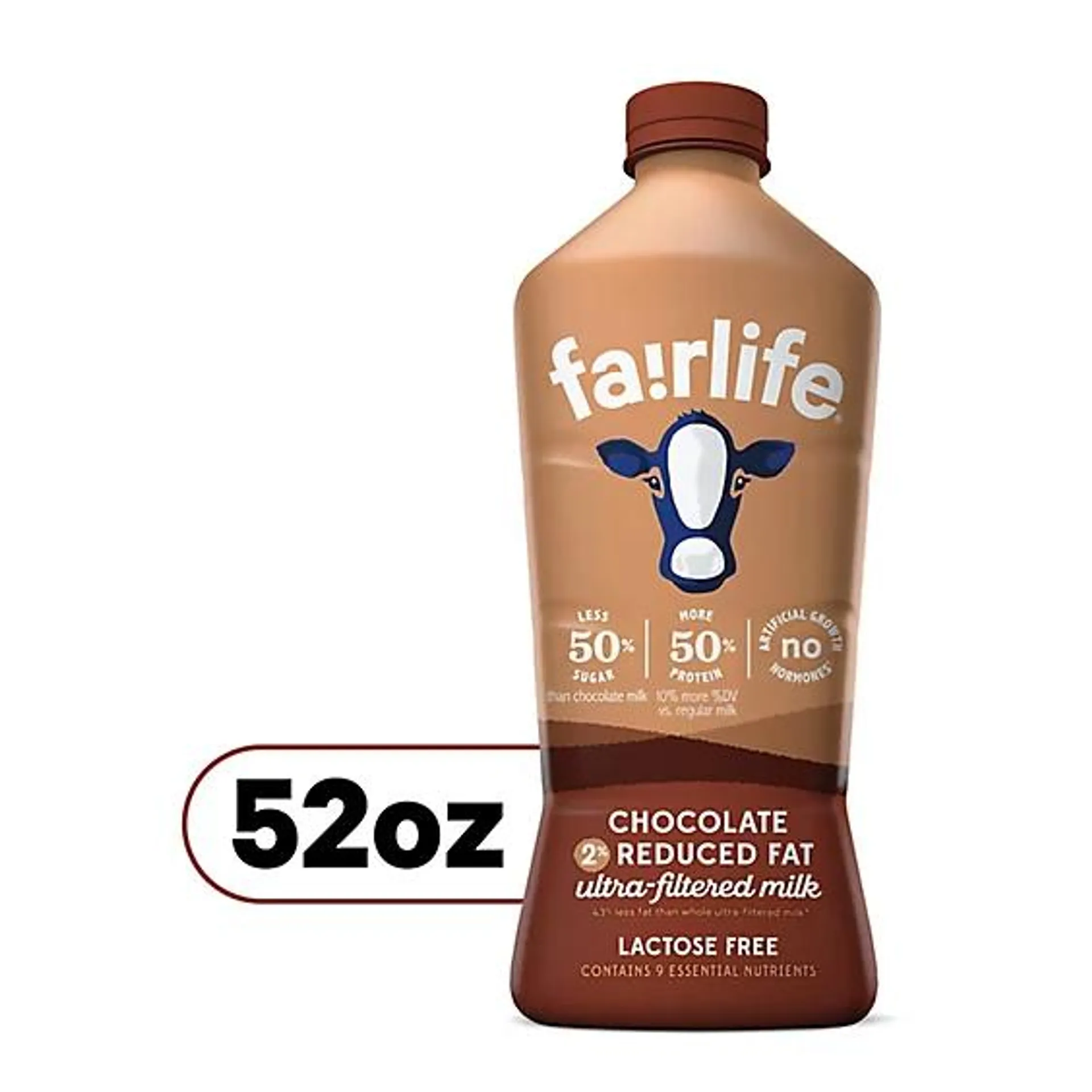 Fairlife Milk Ultra-Filtered Reduced Fat Chocolate 2% - 52 Fl. Oz.