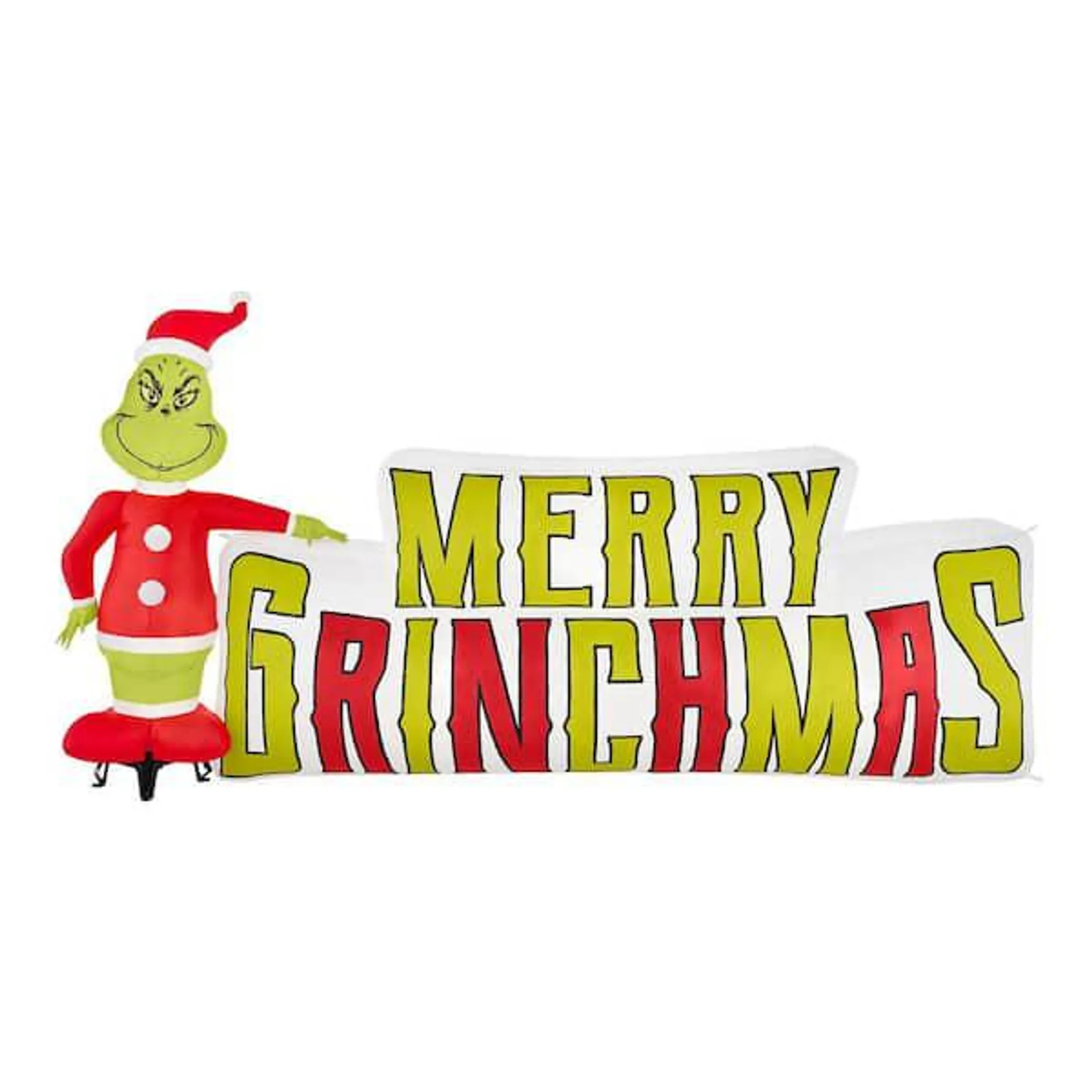 9 ft. LED Grinch with Merry Christmas Letters Inflatable