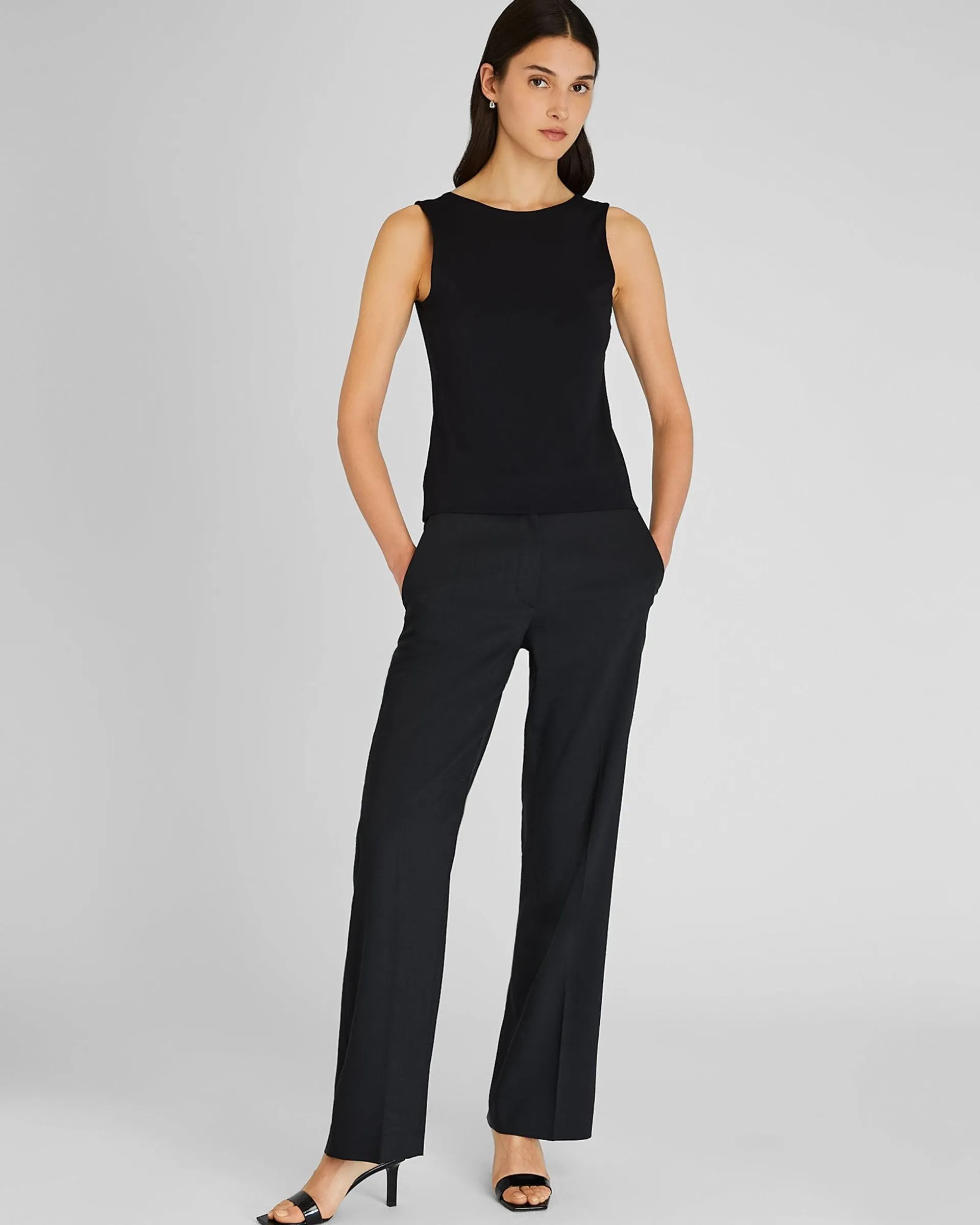 Straight Fit Linen Trouser