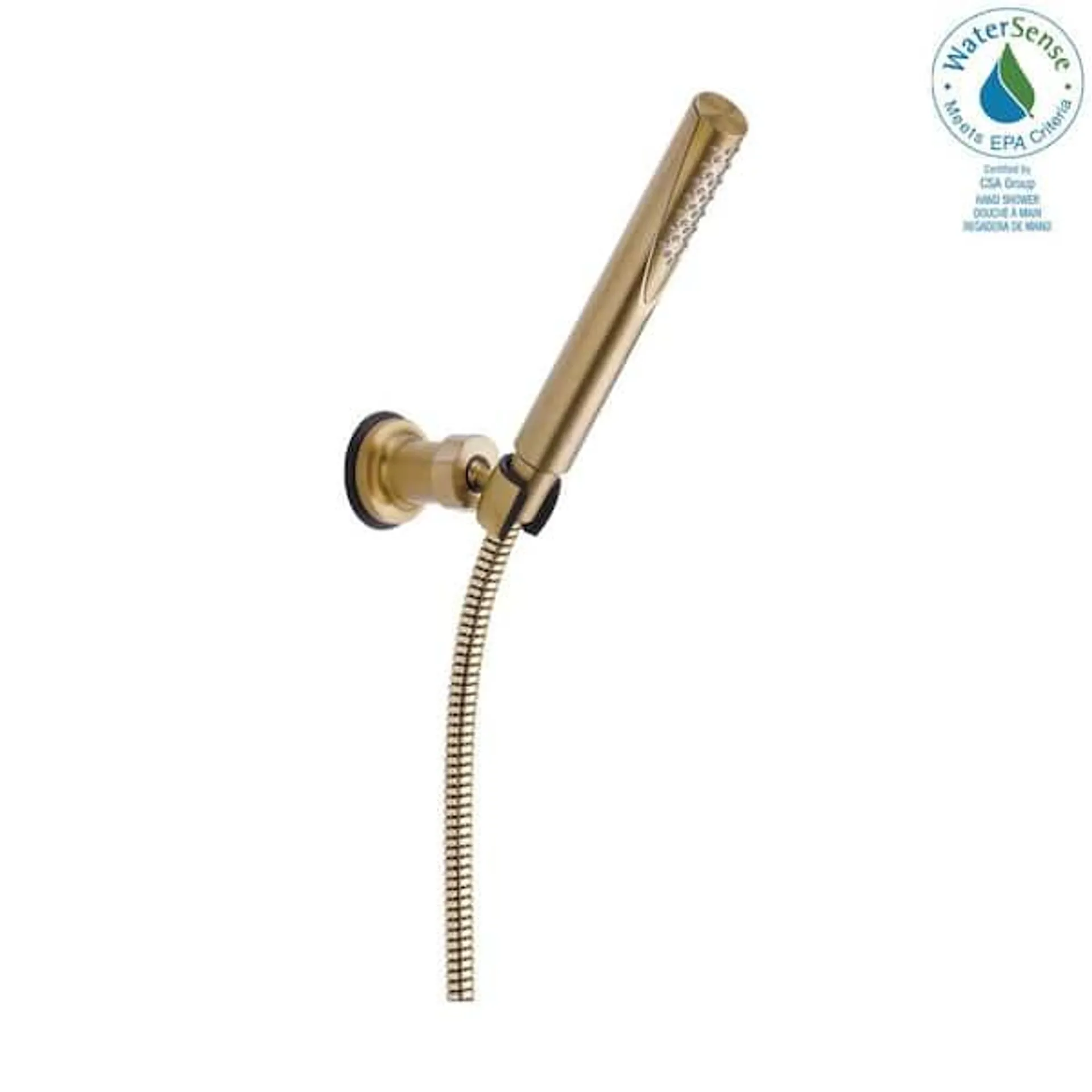 Grail Gold 1-Spray Patterns Wall Mount Handheld Shower Head 1.75 GPM in Champagne Bronze