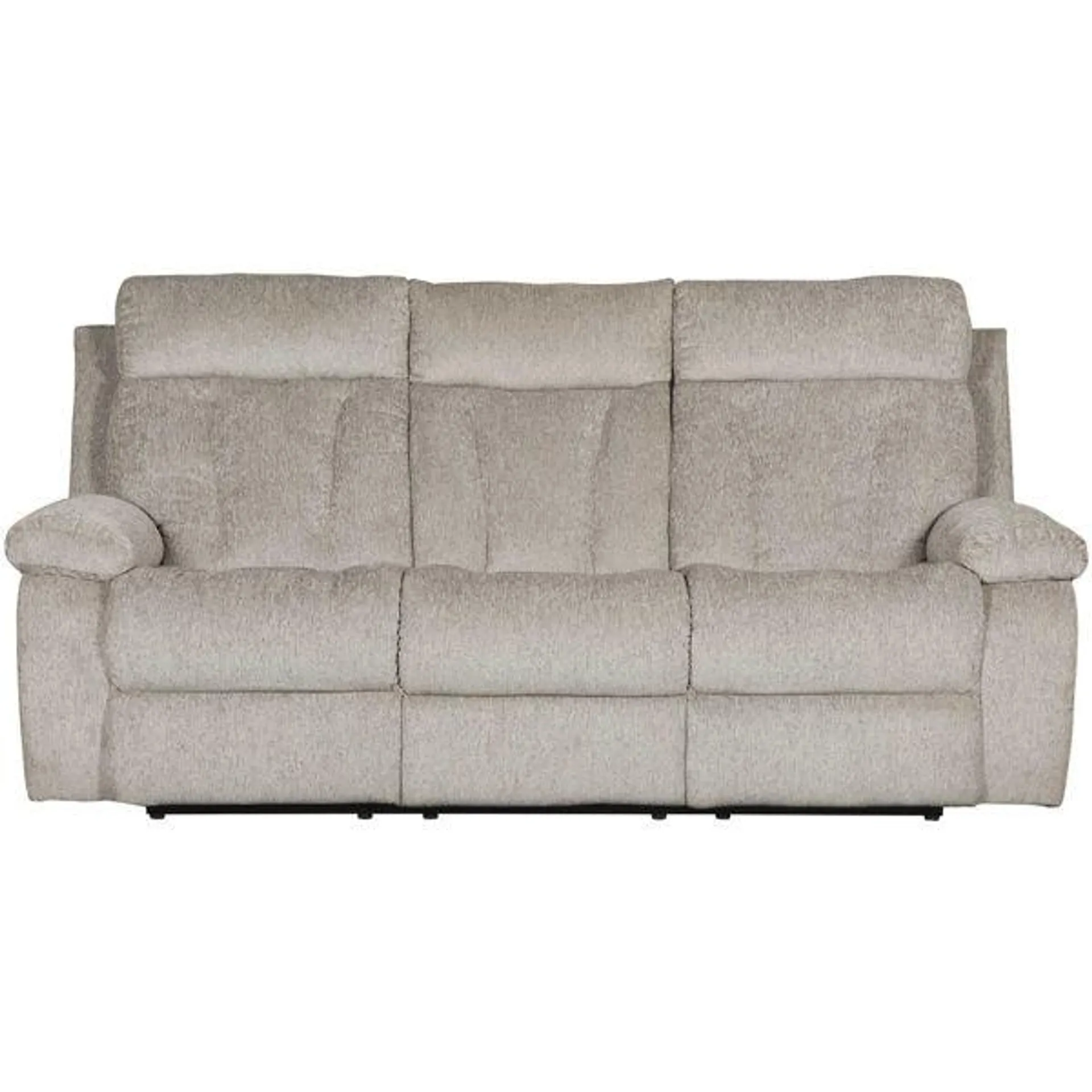 Mitchiner Grey Reclining Sofa with Drop Down Table