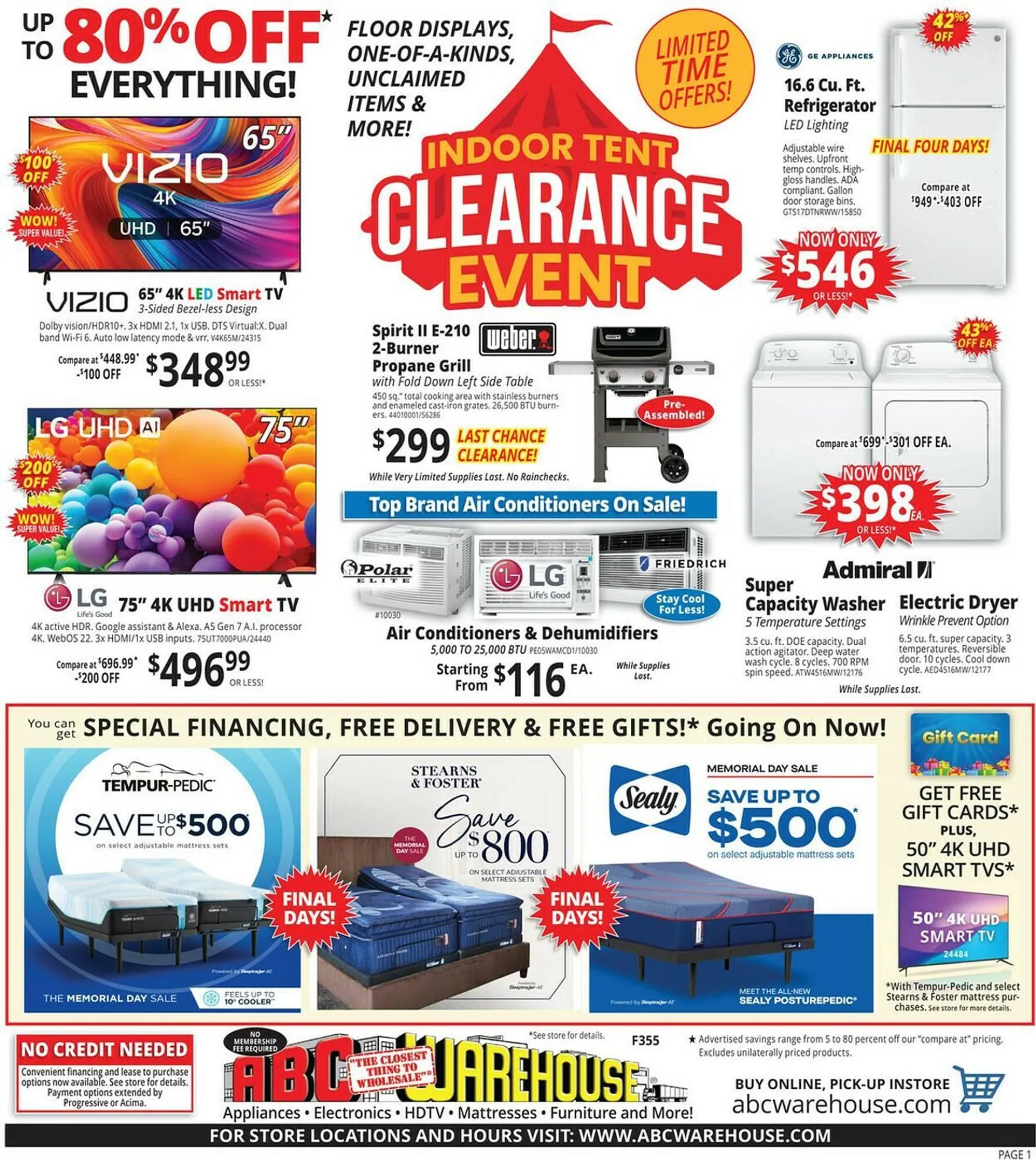 ABC Warehouse Weekly Ad - 1