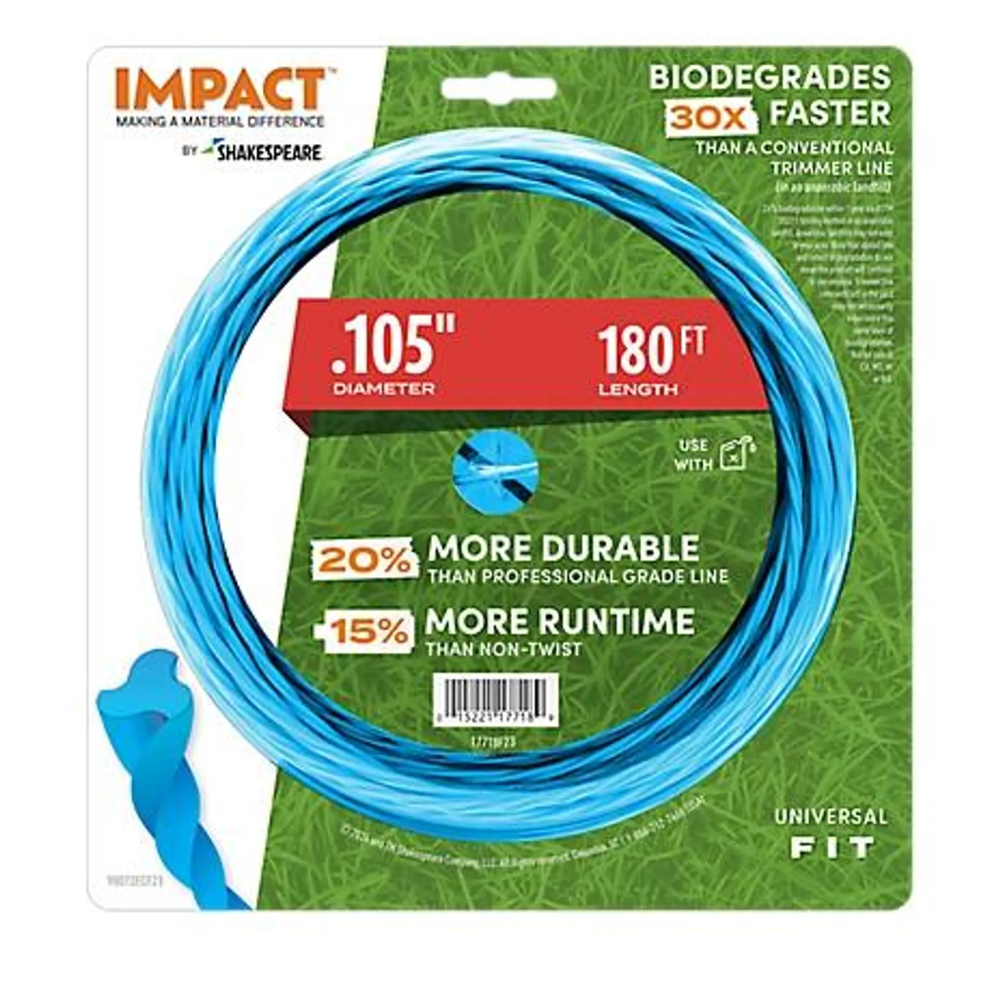 Shakespeare Impact Trimmer Line, 180 ft. x 0.105 in. Diameter