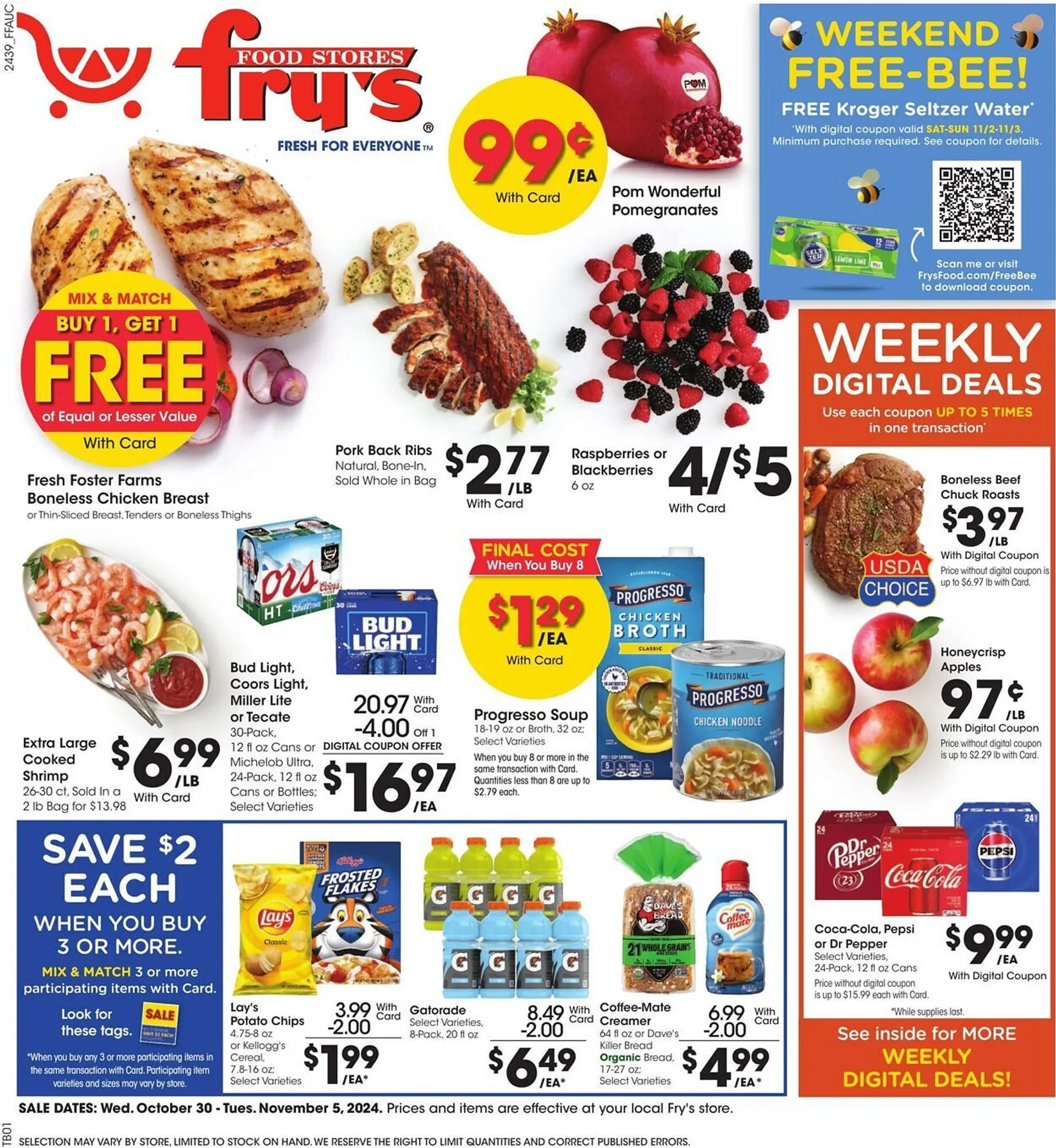 Weekly ad Fry's Weekly Ad from October 30 to November 5 2024 - Page 1