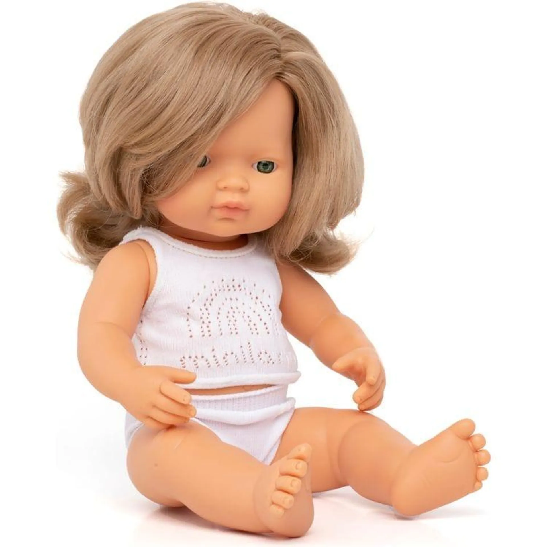 15" Baby Doll Caucasian Girl with Dirty Blond Hair