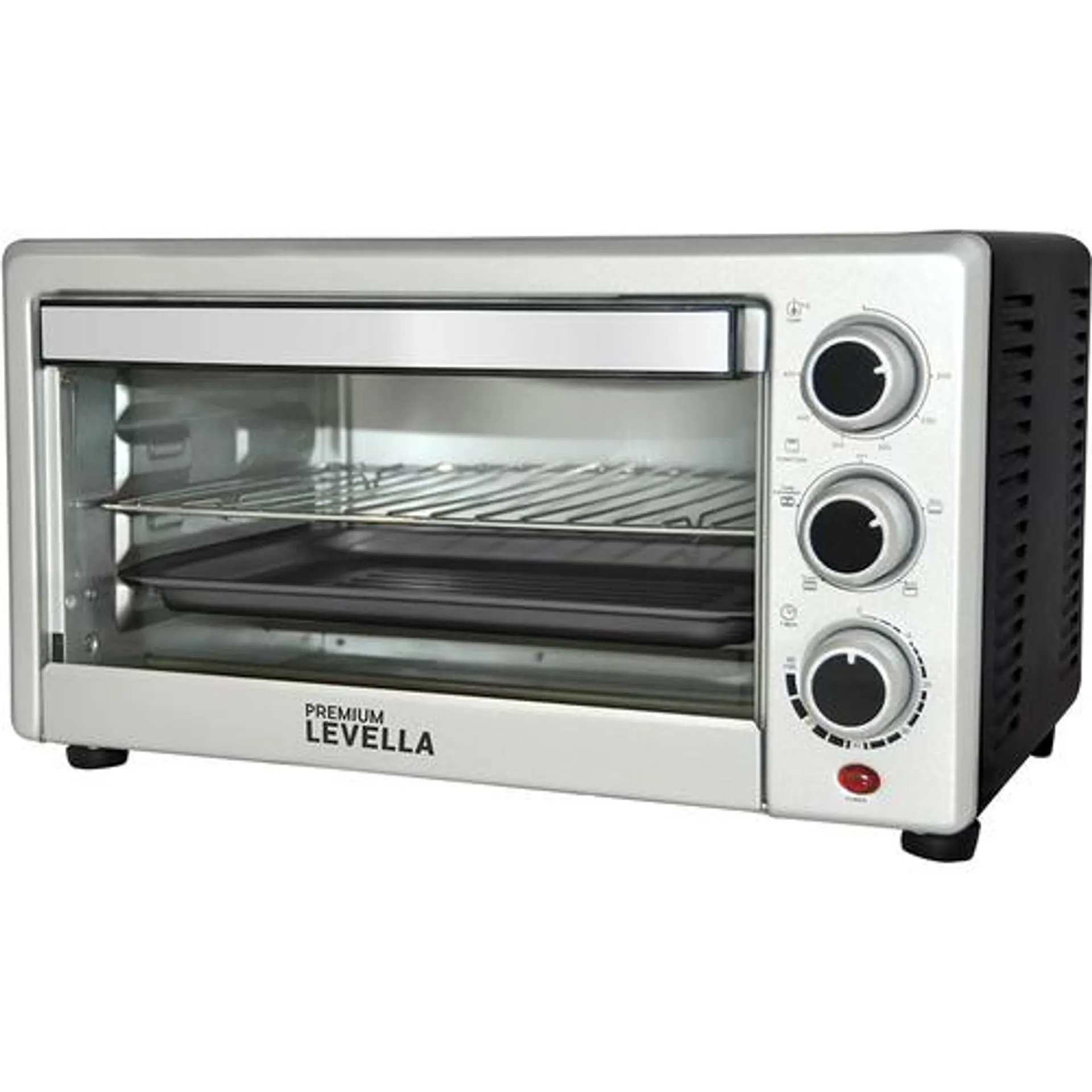 0.7 Cubic Foot 6-Slice Toaster Oven In Silver with Convection, Broil, Bake and Toast Functions