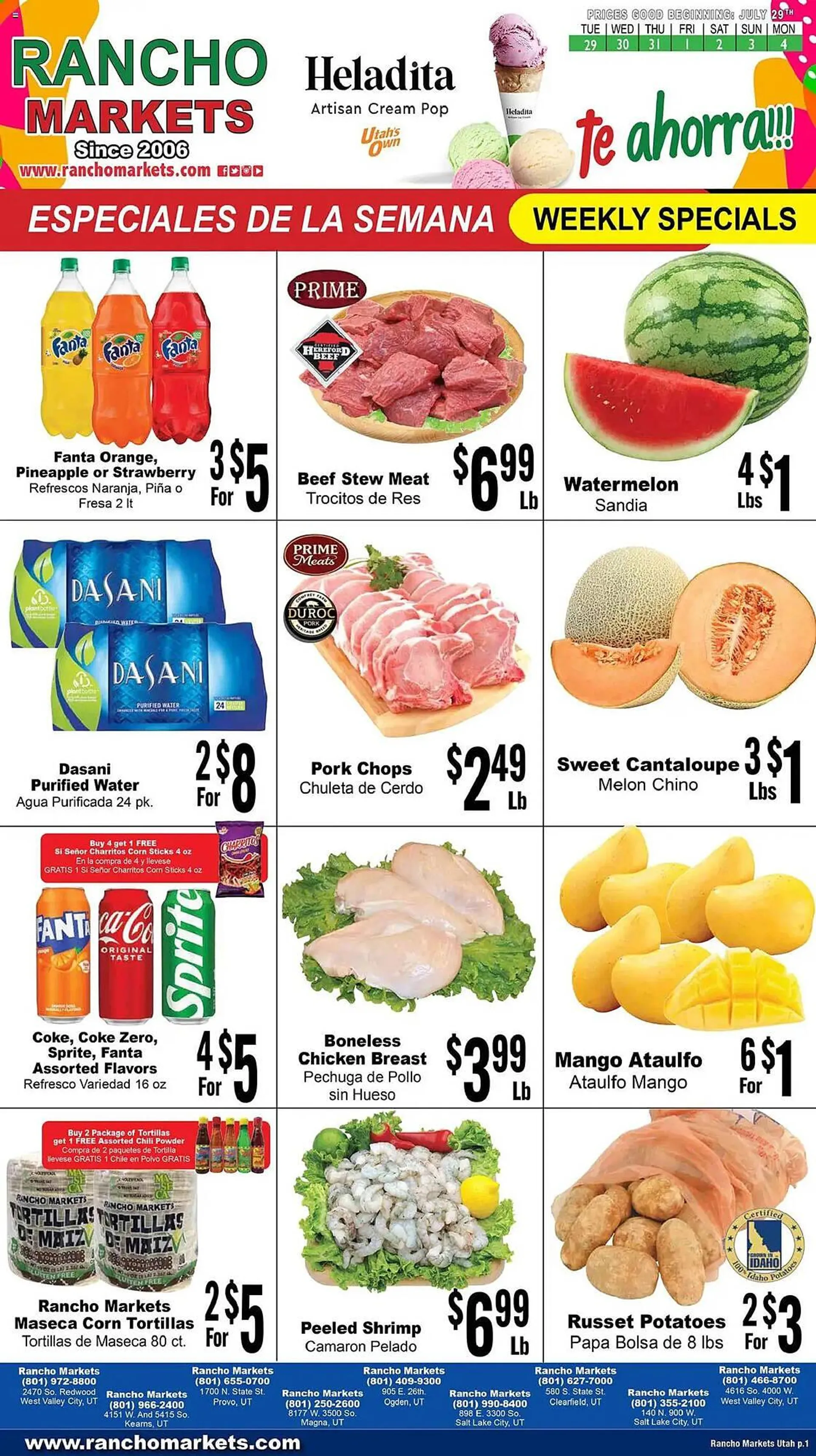 Weekly ad Rancho Markets Weekly Ad from July 28 to August 4 2025 - Page 1