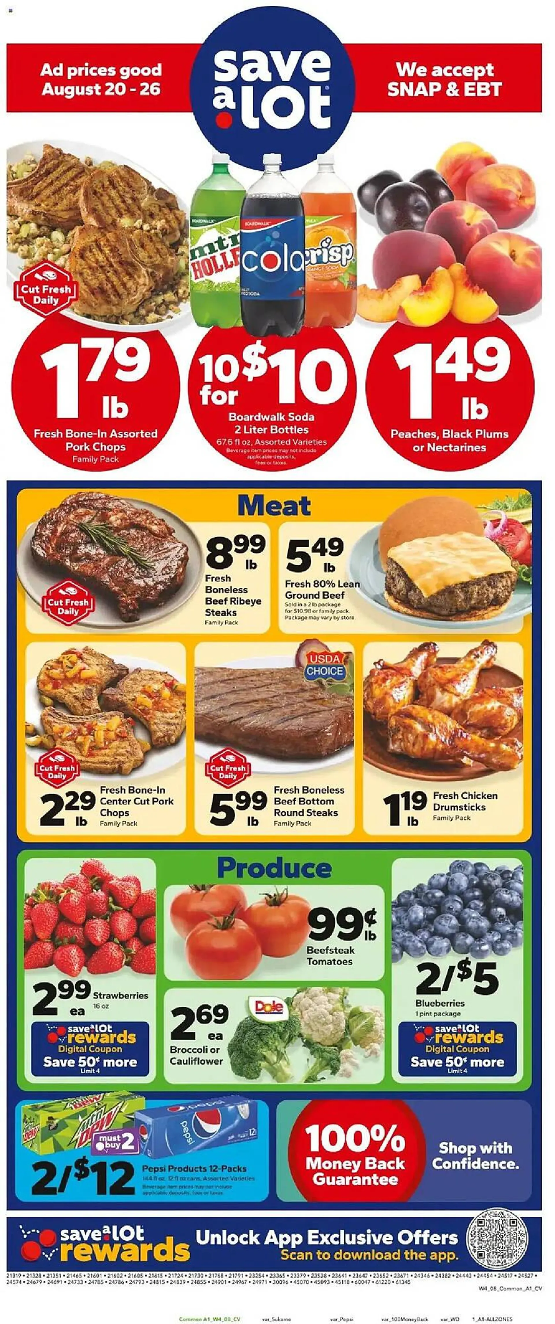 Weekly ad Save a Lot Weekly Ad from August 20 to August 26 2025 - Page 1