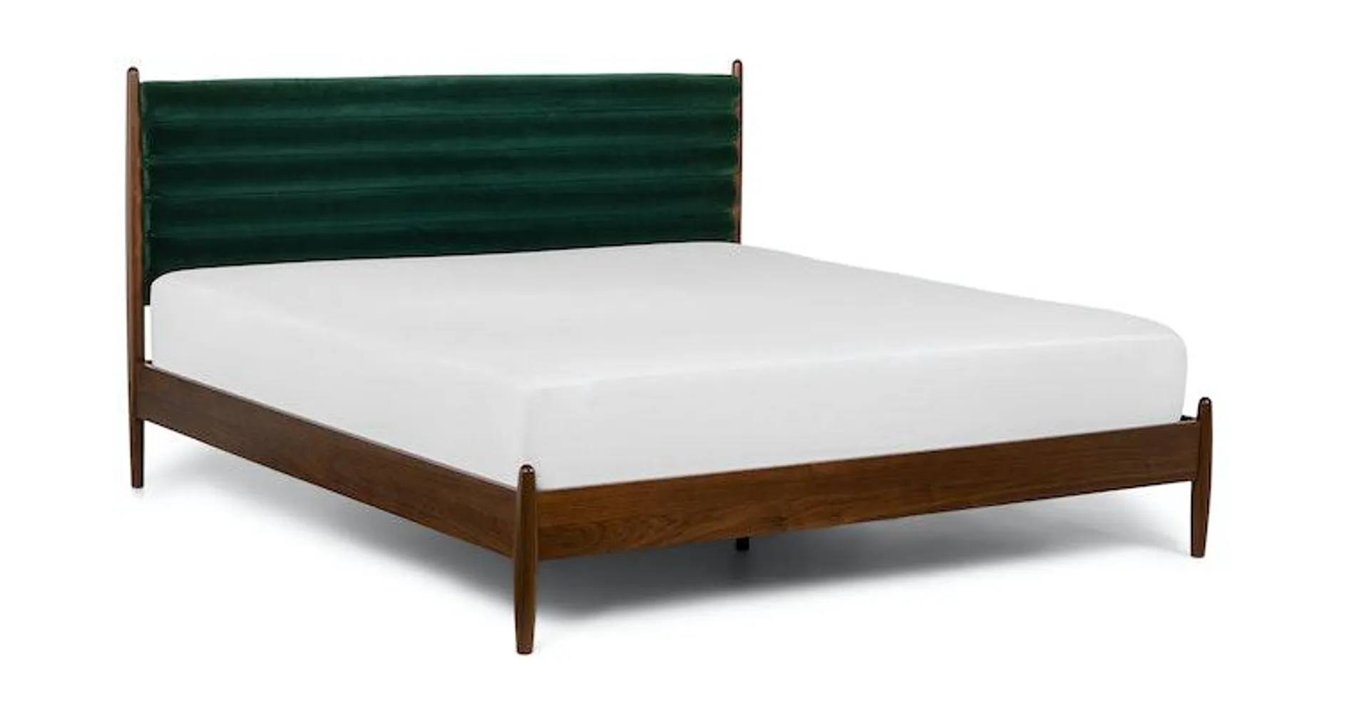 Lenia Plush Balsam Green King Bed