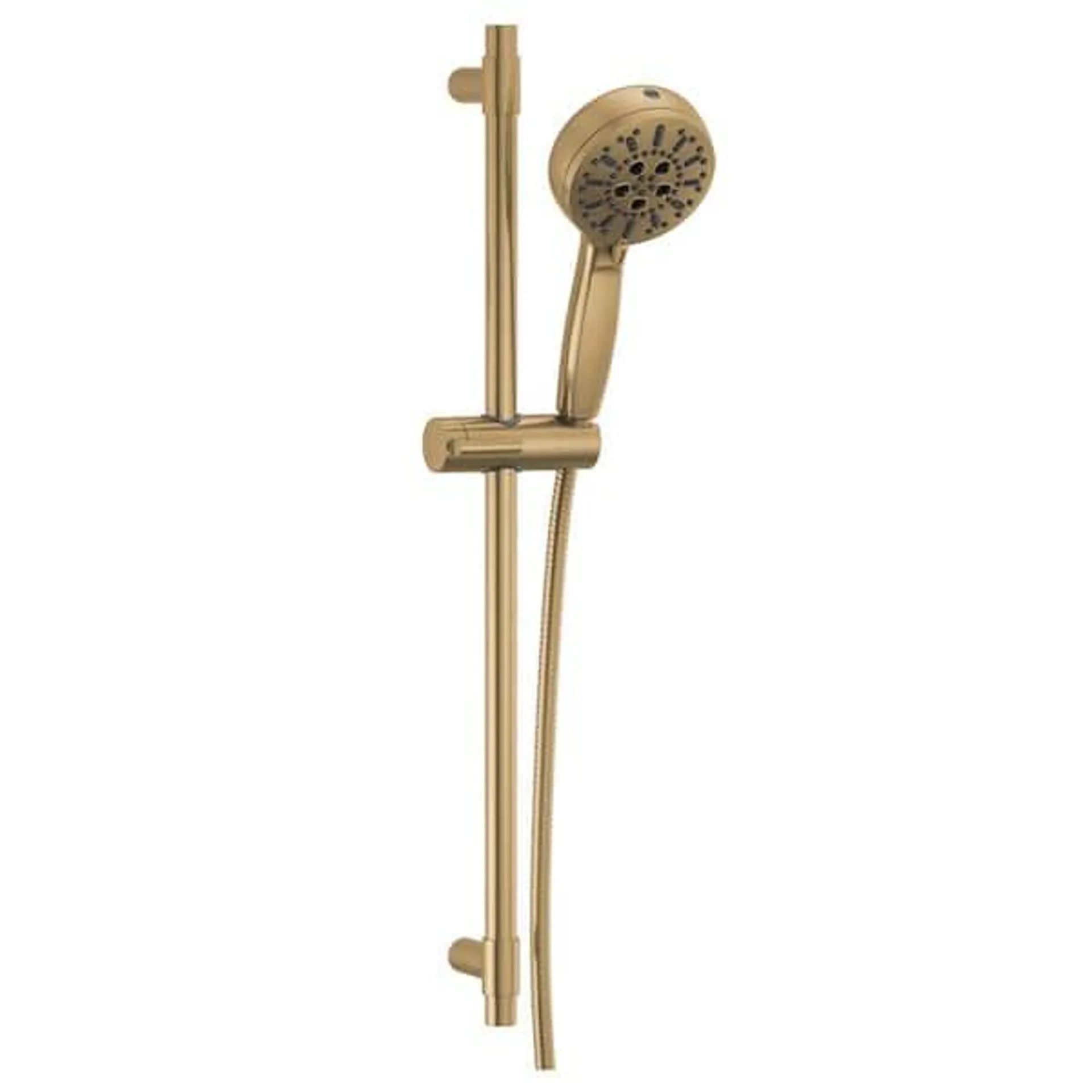 Gold 7-Spray Patterns Wall Mount Handheld Shower Head 1.75 GPM with Slide Bar and Cleaning Spray in Champagne Bronze