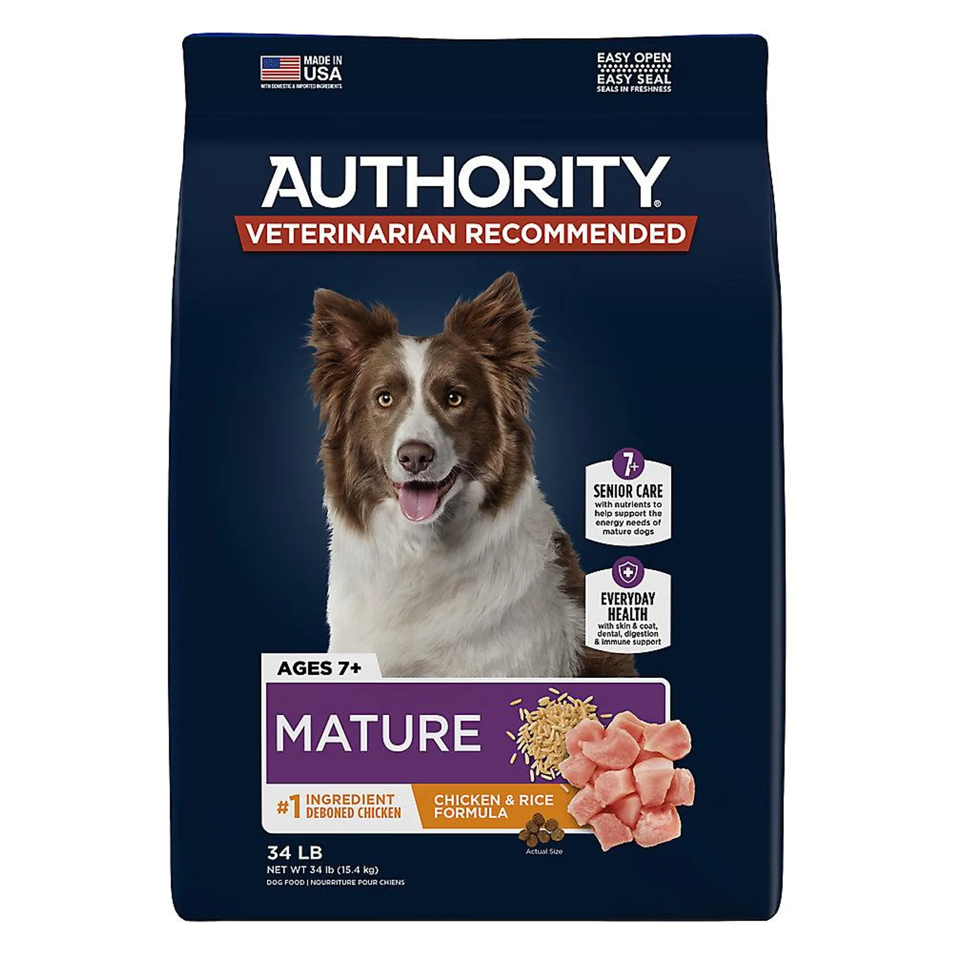 Authority® Everyday Health Senior 7+ Dry Dog Food - Chicken & Rice