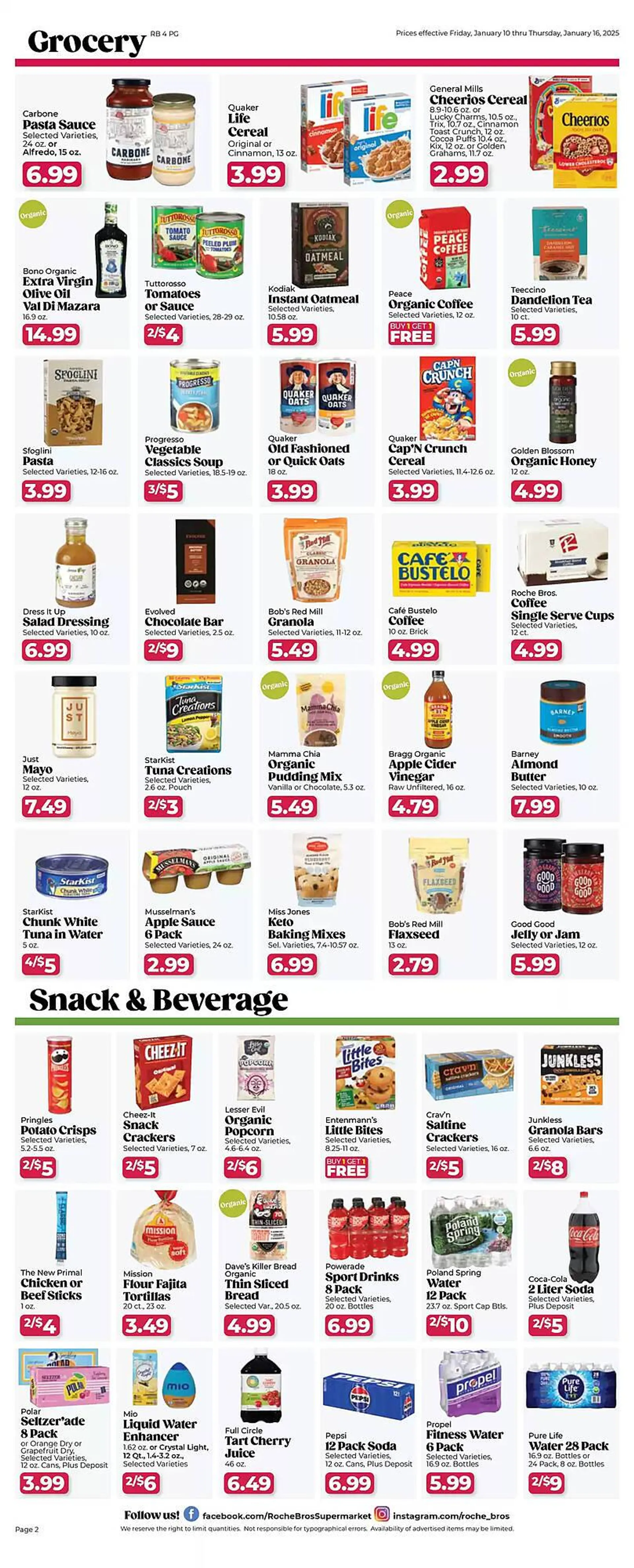 Weekly ad Roche Bros Weekly Ad from January 10 to January 16 2025 - Page 2