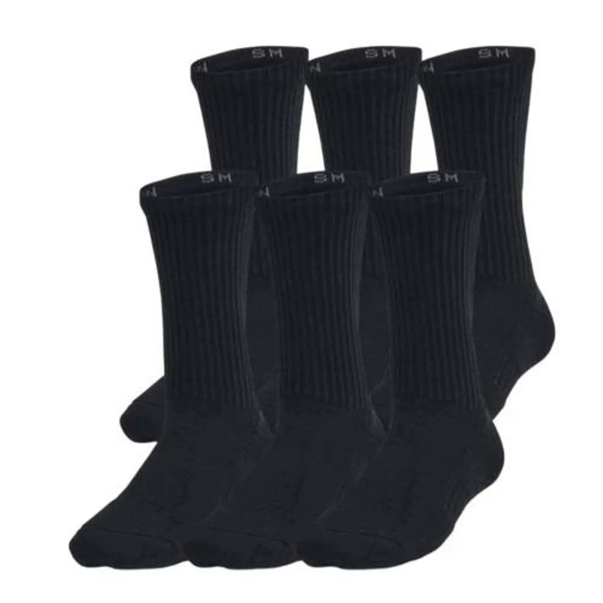 Youth Under Armour Training Cotton 6 Pack Crew Socks