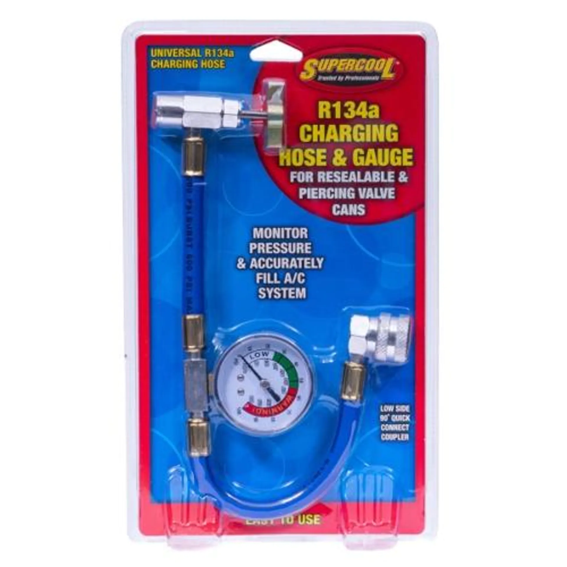 TSI Supercool R134a Universal Charging Hose with Gauge