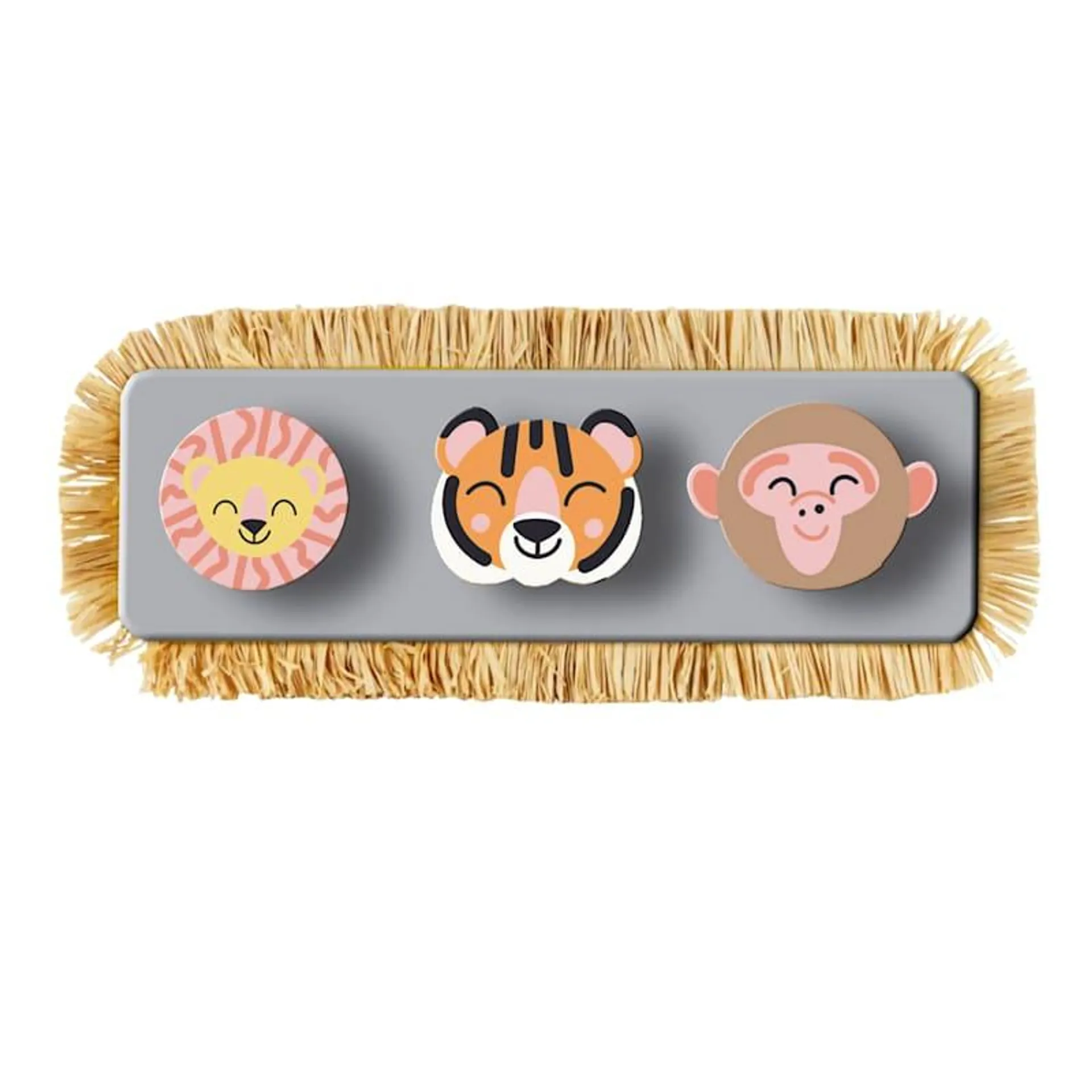 Tiny Dreamers Zoo Animal Wall Hooks, 20x8