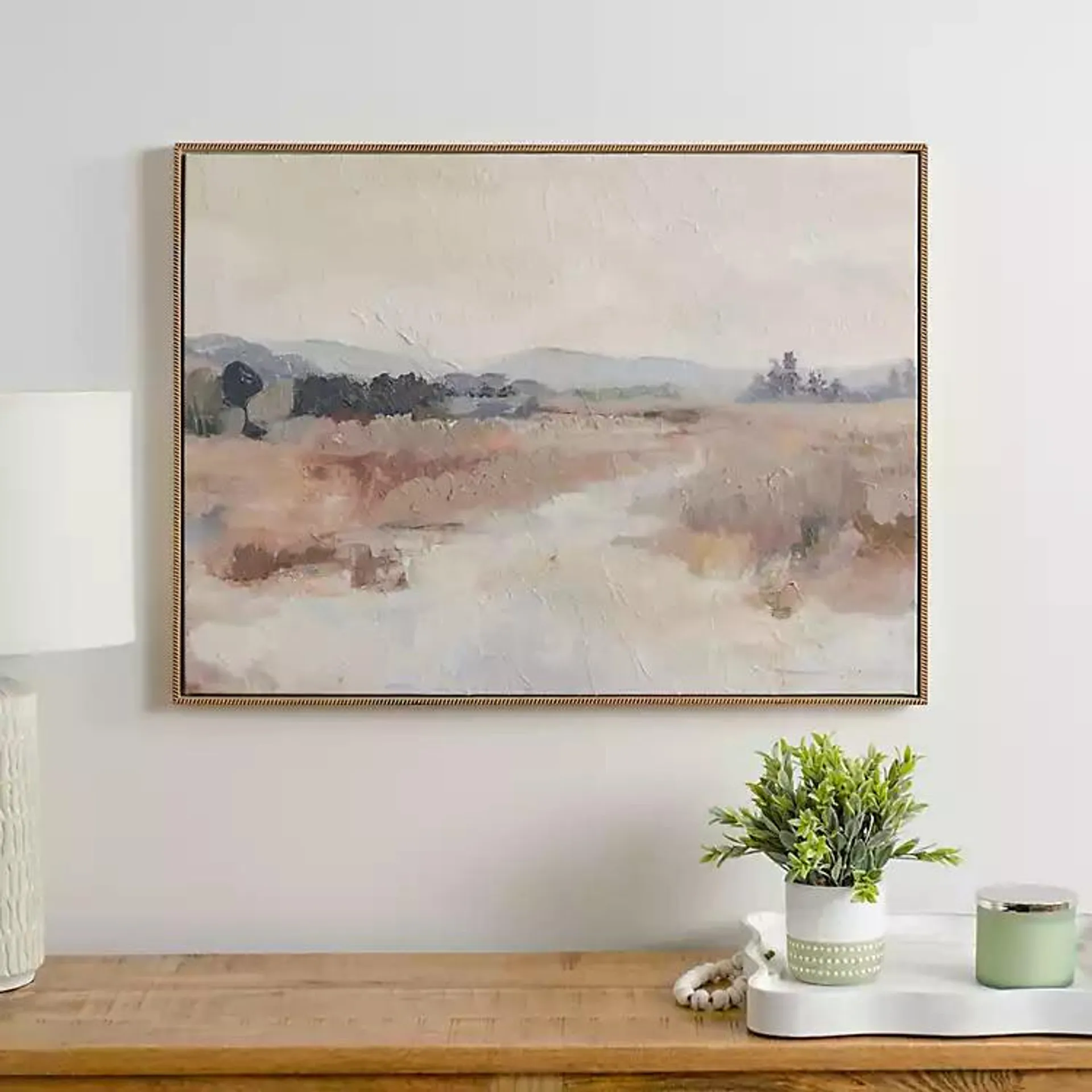 Dreamy Landscape Framed Canvas Art Print