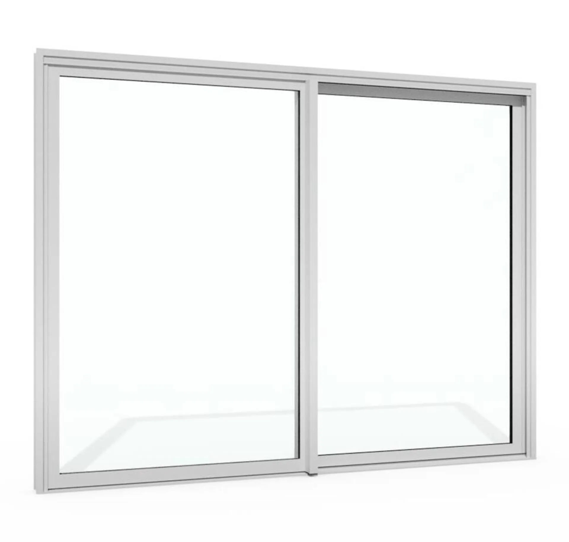 Boyd® 5001 Series 72"W x 84"H Brushed Aluminum XO Architectural-Grade Patio Door with Screen