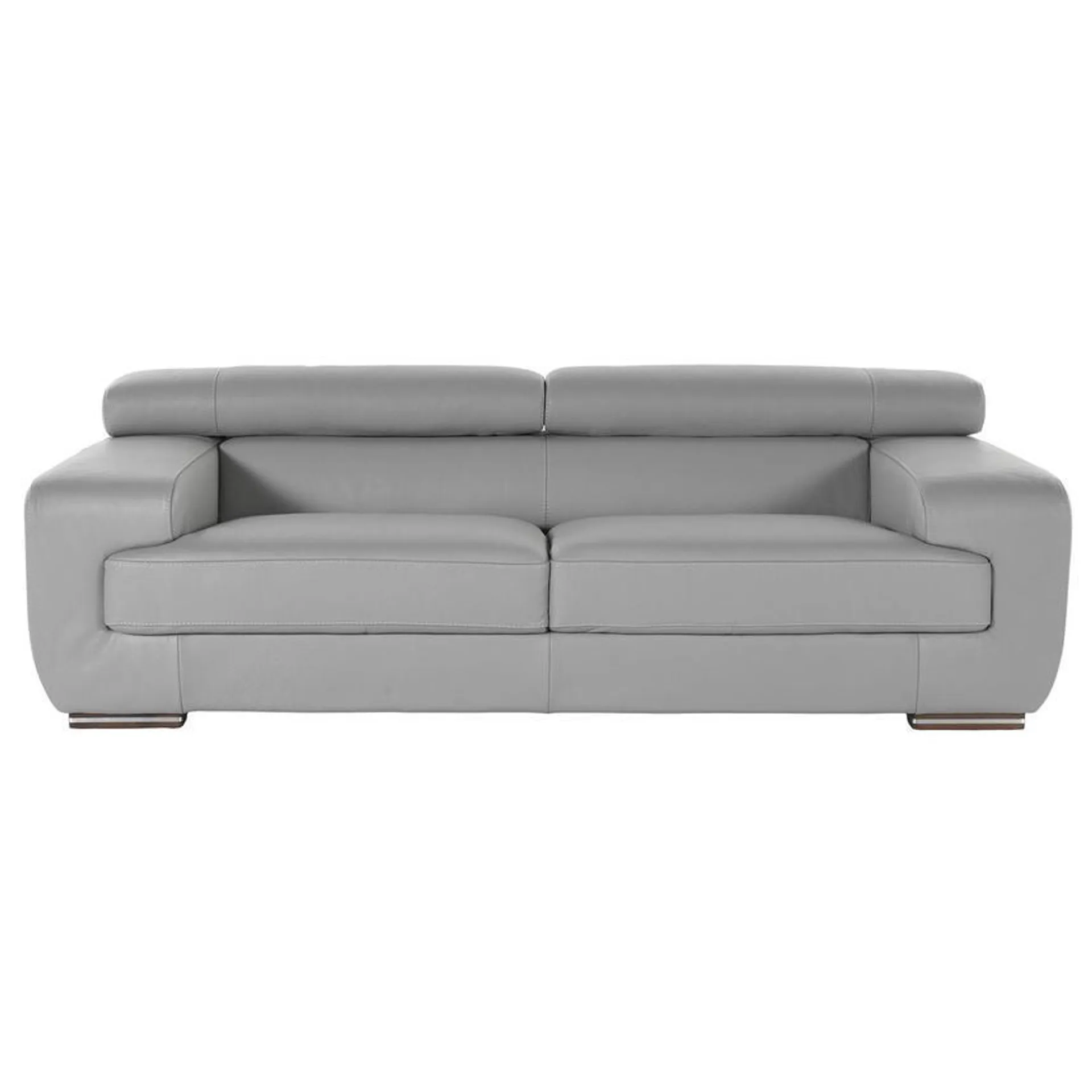 Grace Gray Leather Sofa