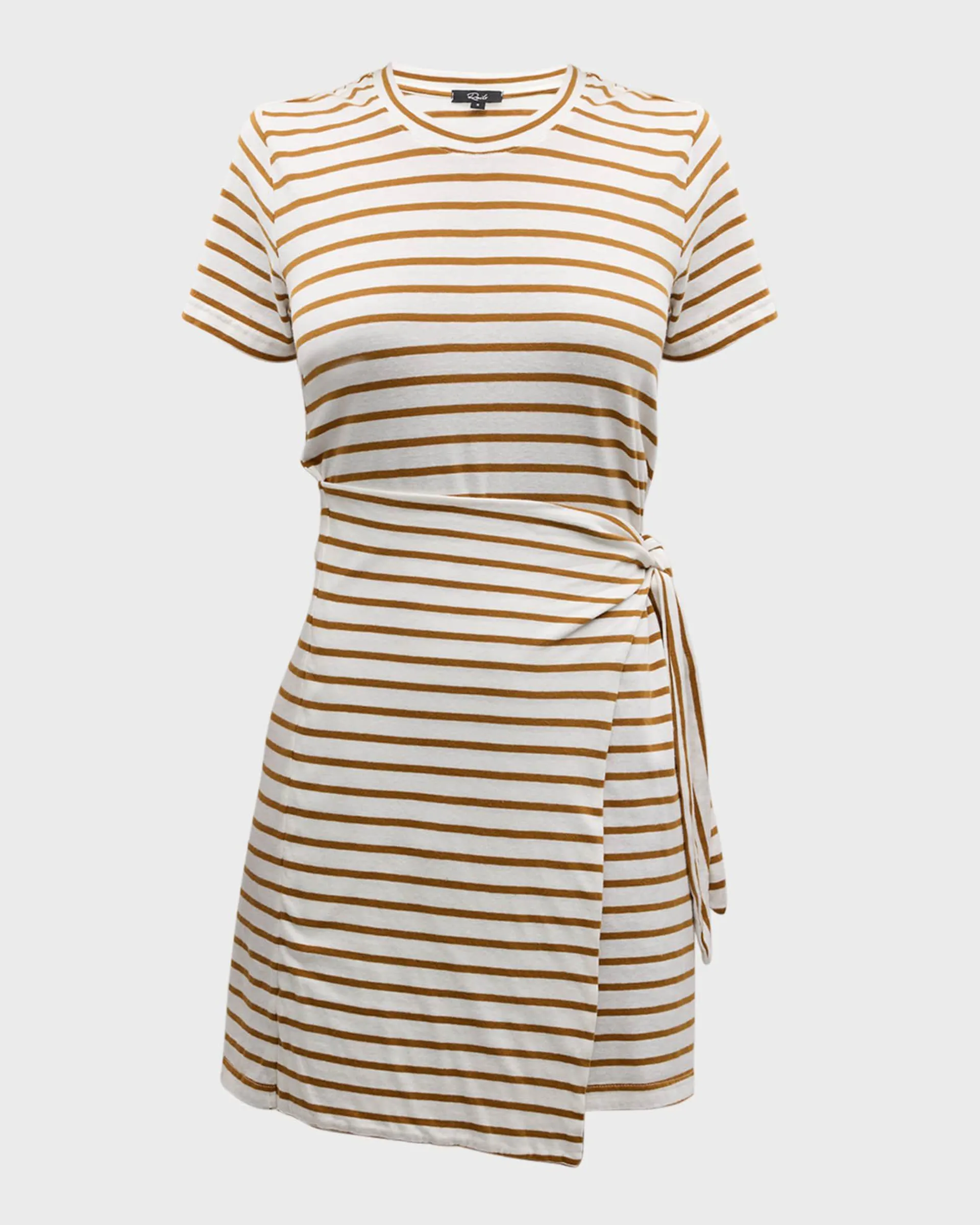 Edie Striped Wrap Mini Dress