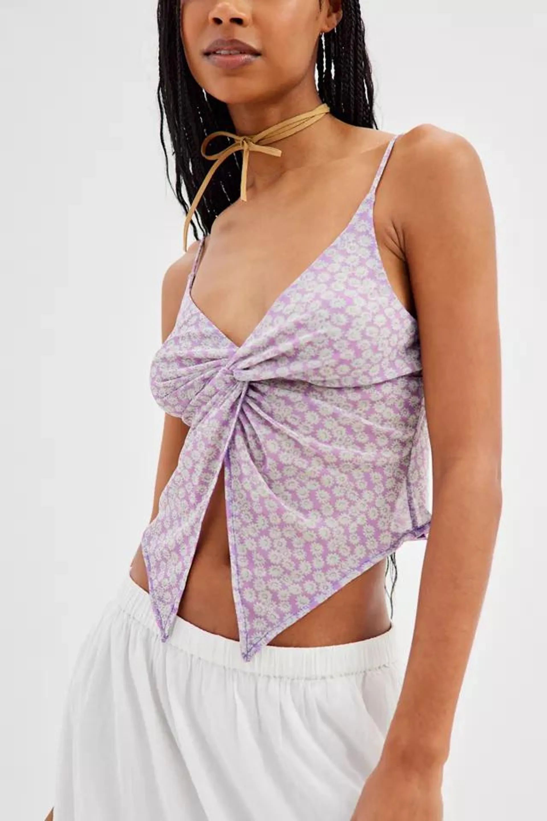 UO Mesh Twist Front Fly Away Cami