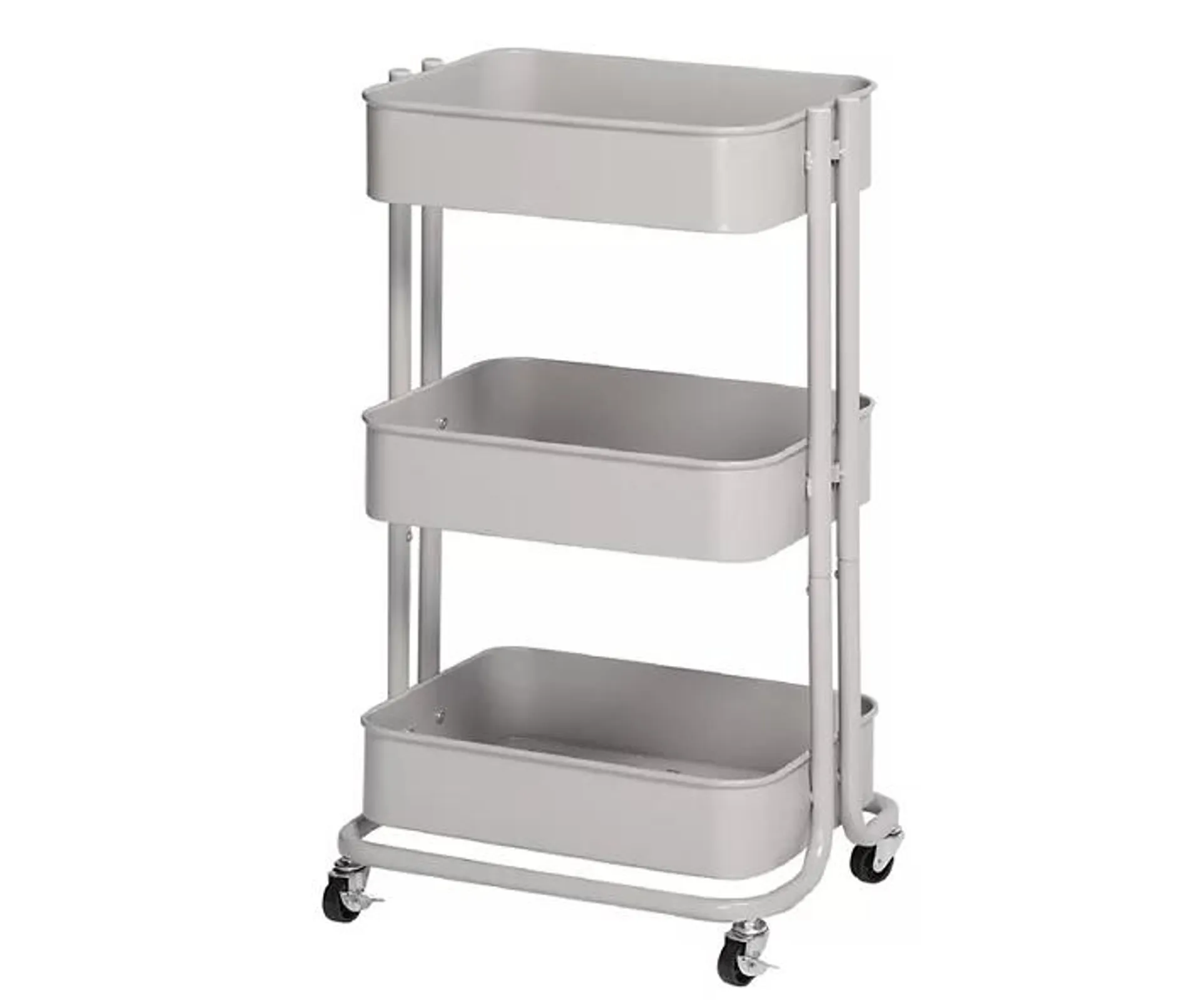 Opal Gray 3-Tier Rolling Cart