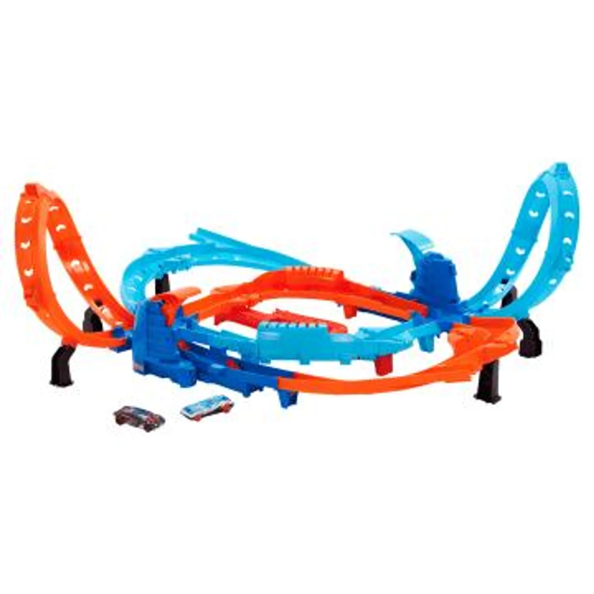 Hot Wheels Ultra Hots Blast Launch Face-Off Track Set With 2 1:64 Scale Toy Cars