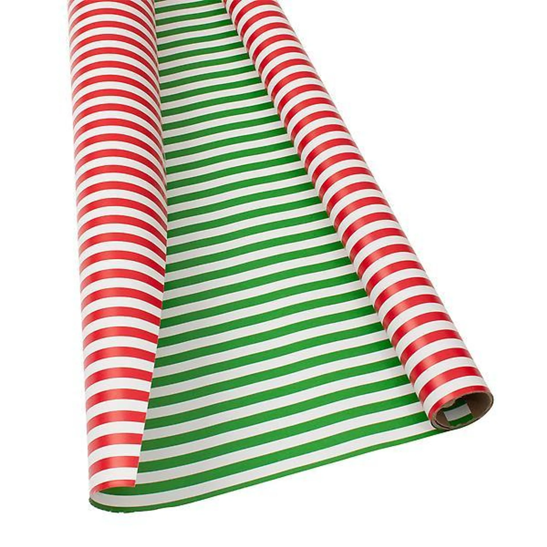 Red & Green Reversible Club Stripe Wrapping Paper