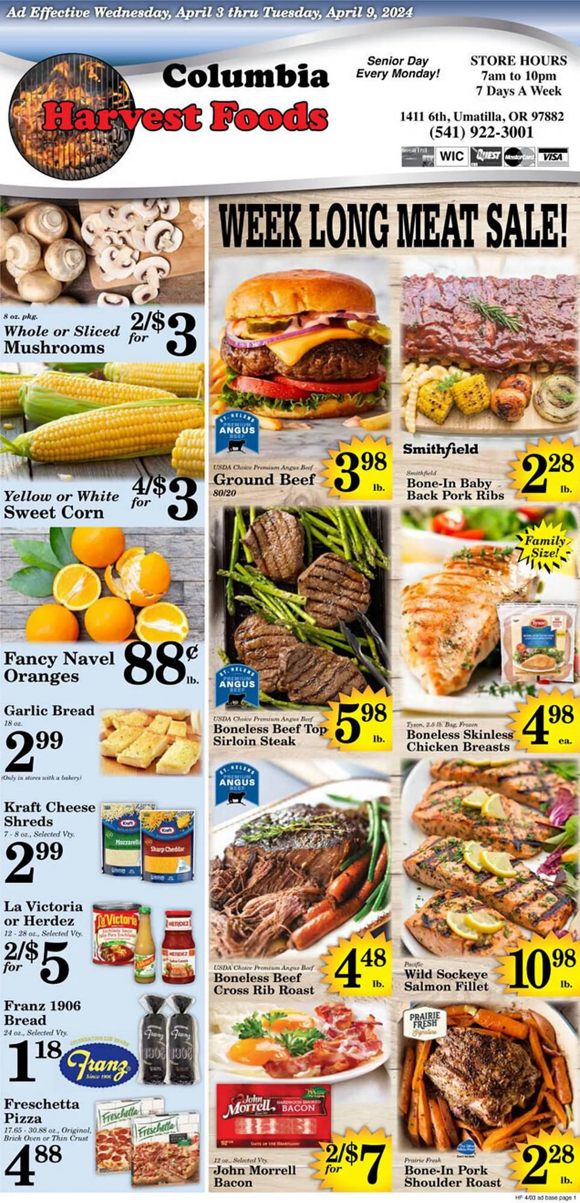 Weekly ad Harvest Foods ad from April 3 to April 9 2024 - Page 1