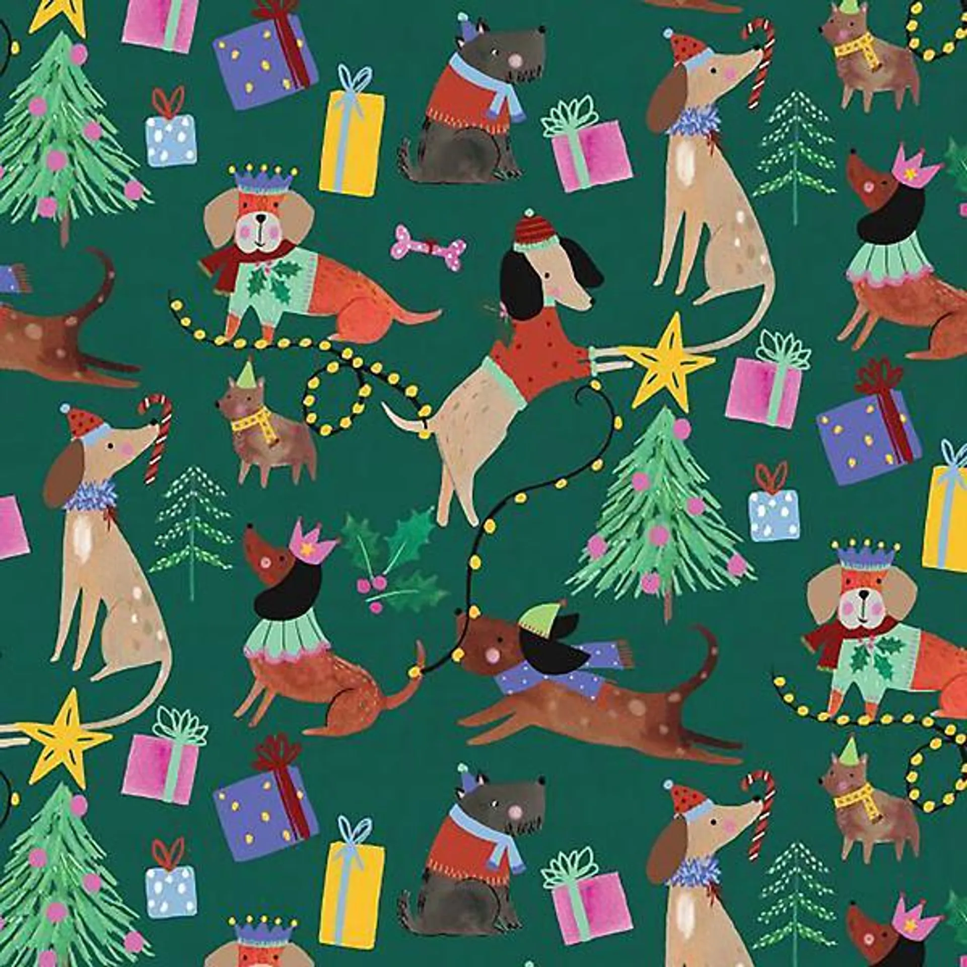 Mara-Mi Christmas Dogs Wrapping Paper